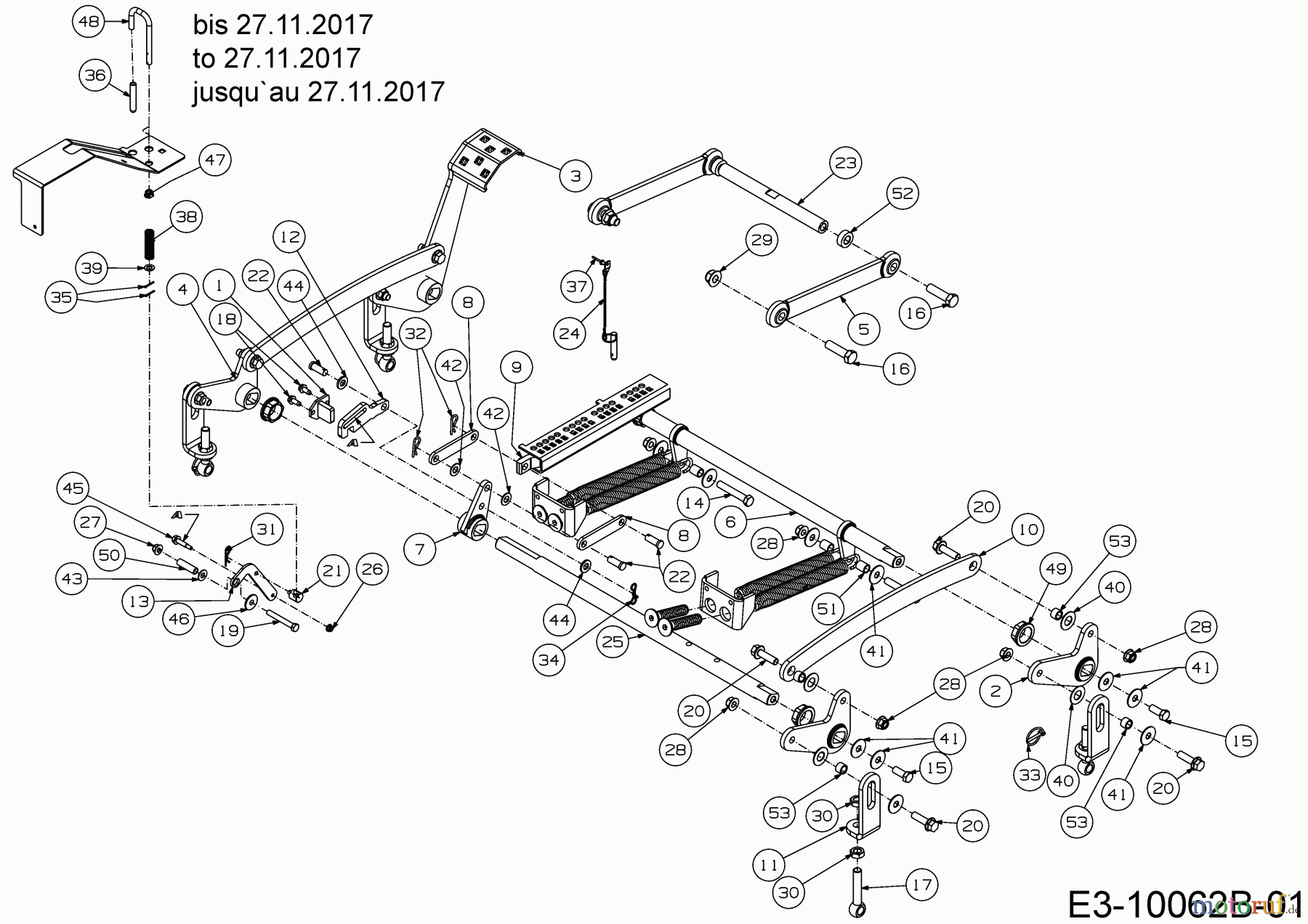  Cub Cadet Zero Turn Z5 152 53AIHJUV603  (2018) Deck lift to 27.11.2017