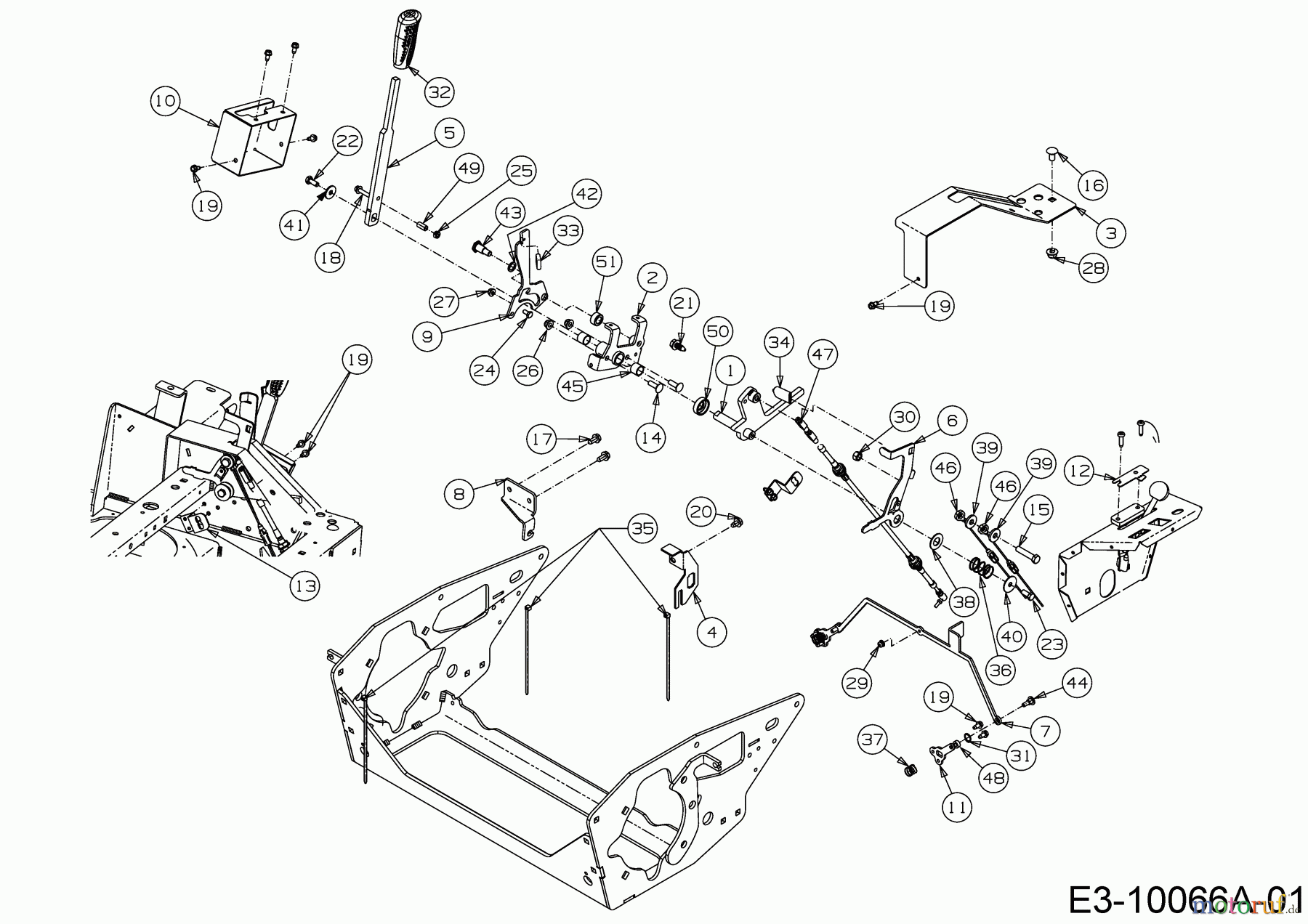  Cub Cadet Zero Turn Z5 152 53AIHJUV603  (2018) Control cable brake, Hand brake