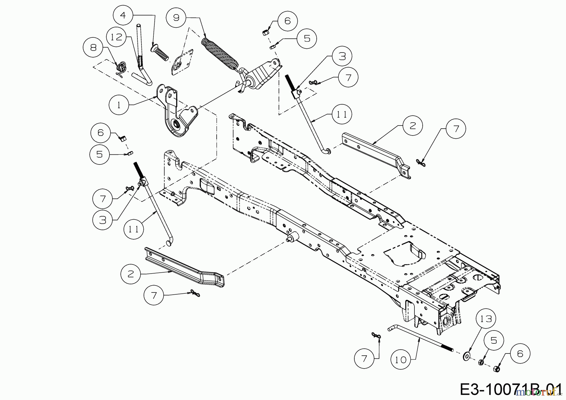  Troy-Bilt Lawn tractors TB 106 K 13AQA1KR309  (2018) Deck lift