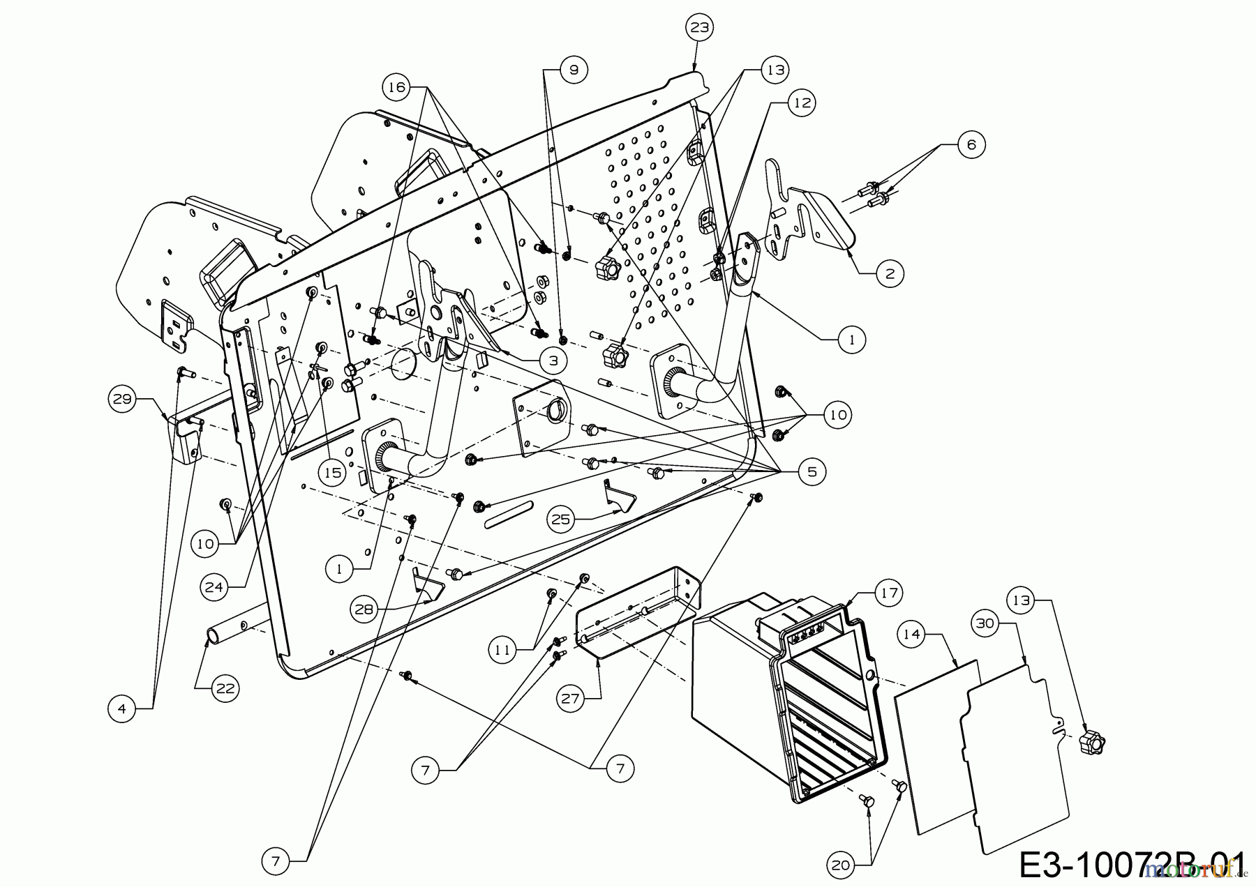  WOLF-Garten Expert Lawn tractors 106.230 H 13AQA1VR350  (2018) Rear discharge panel