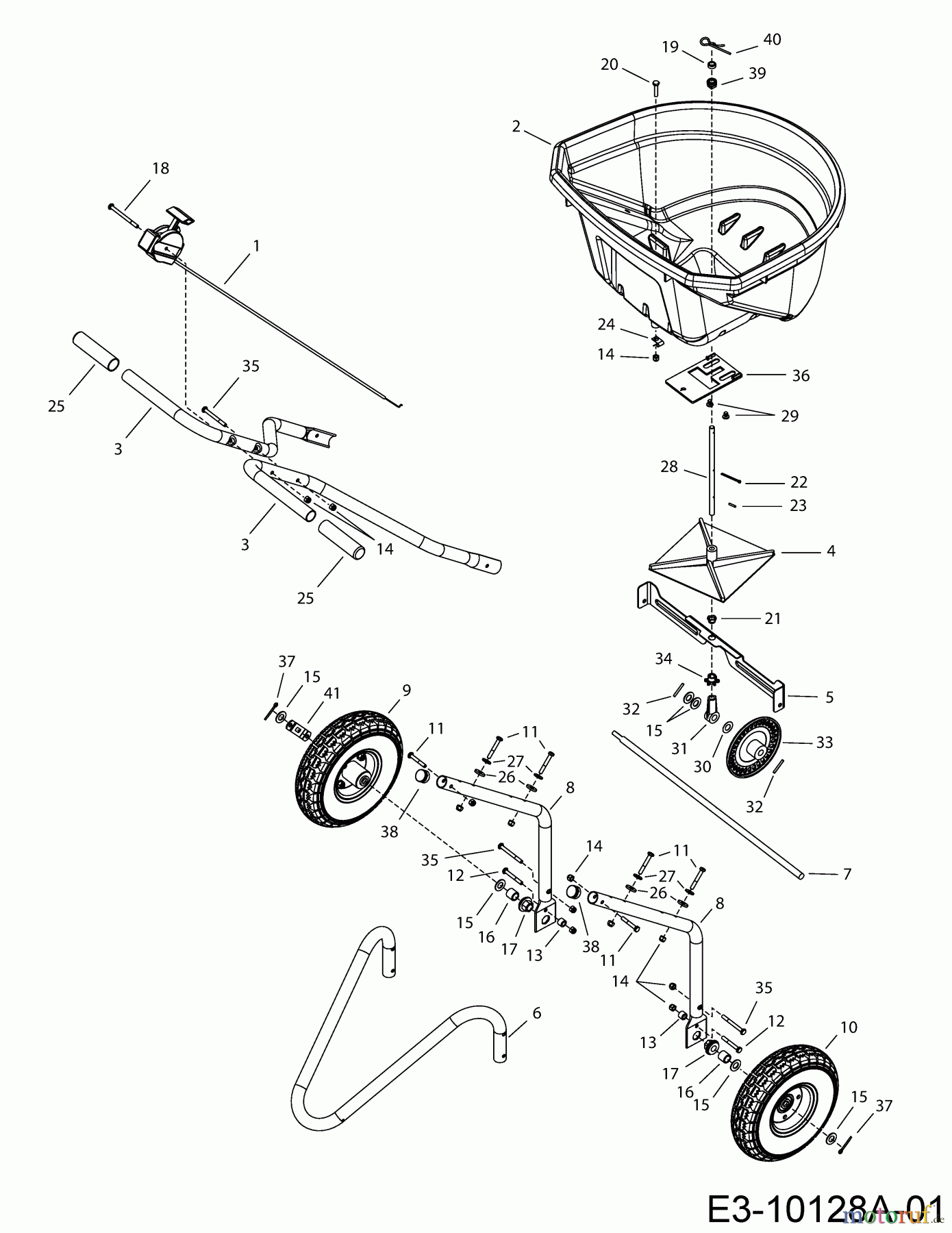 MTD Accessories Accessories hand held machines Spreader 45-0526 (196-071-000) 196-071-000 (2018) Basic machine