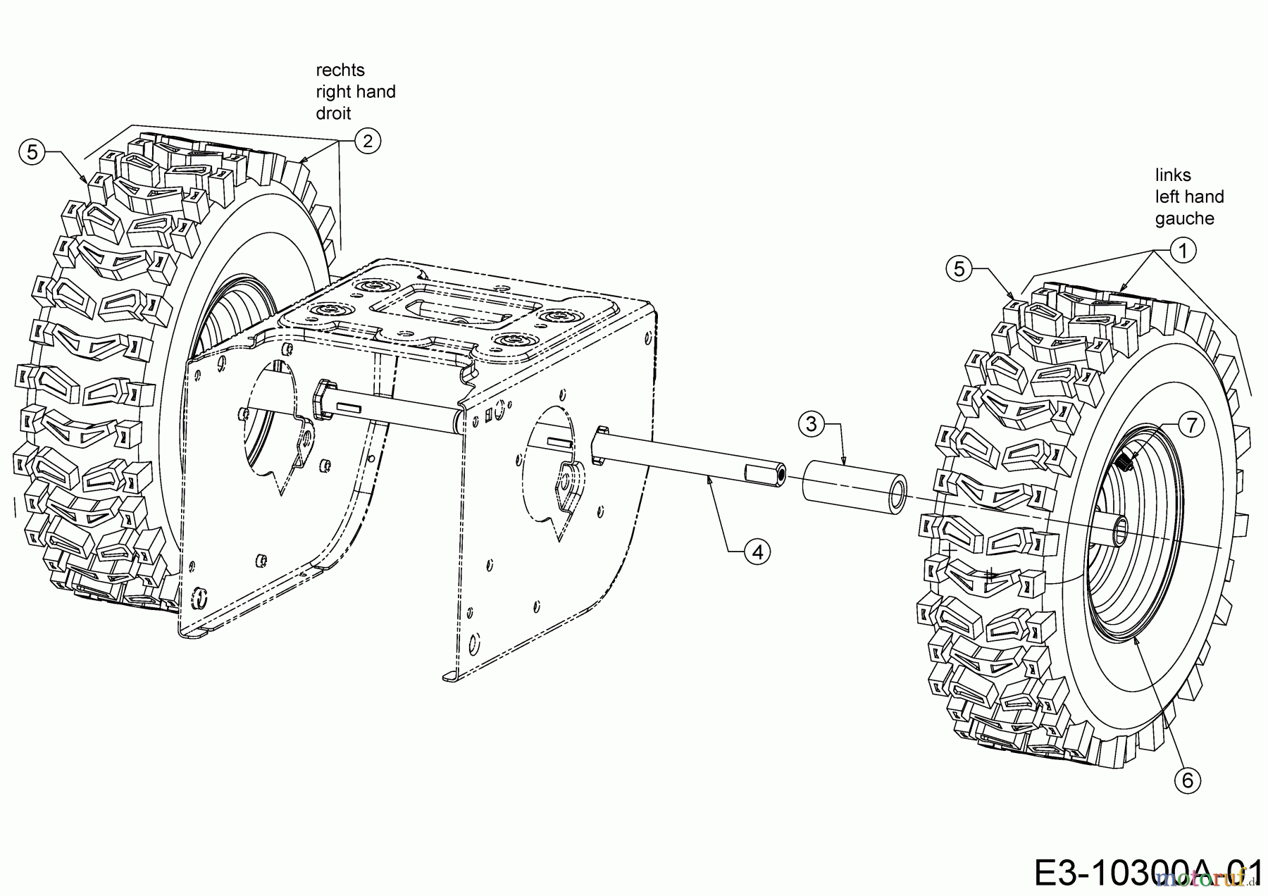 Cub Cadet Snow throwers 524 SWE 31AW53LR603 (2019) Wheels