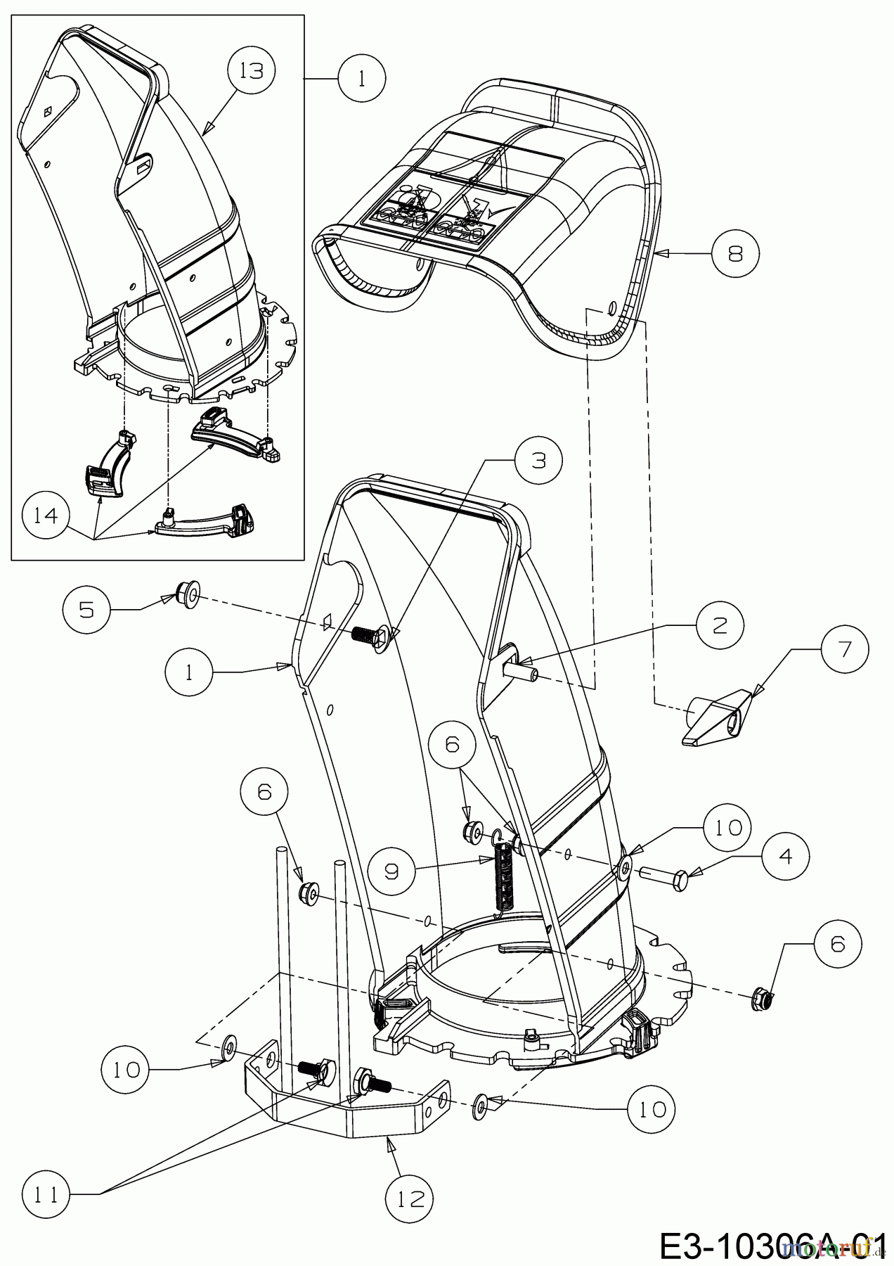MTD Snow throwers ME 61 31AW63F2678 (2019) Discharge chute