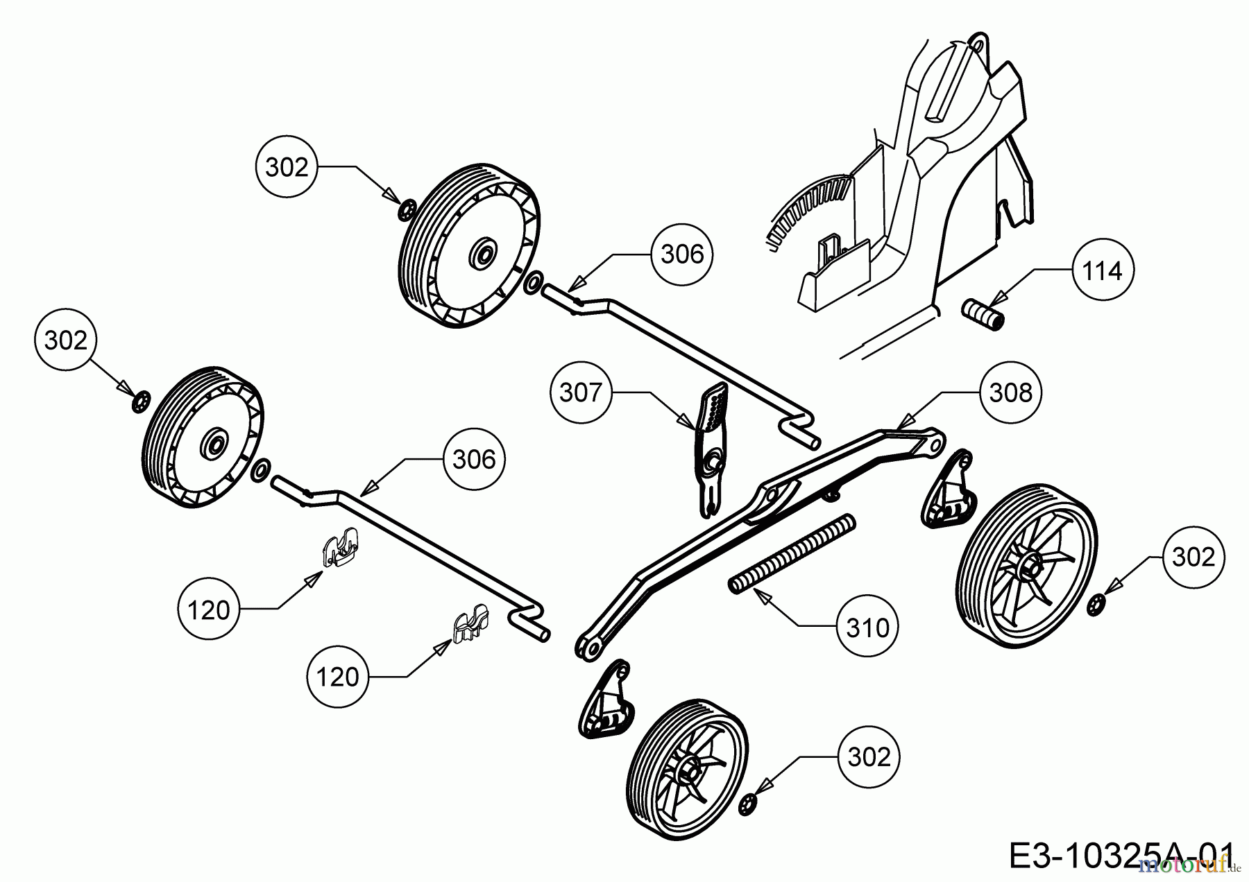  WOLF-Garten Expert Electric mower Expert 37 E 18BWG1H-C50  (2014) Height adjustment