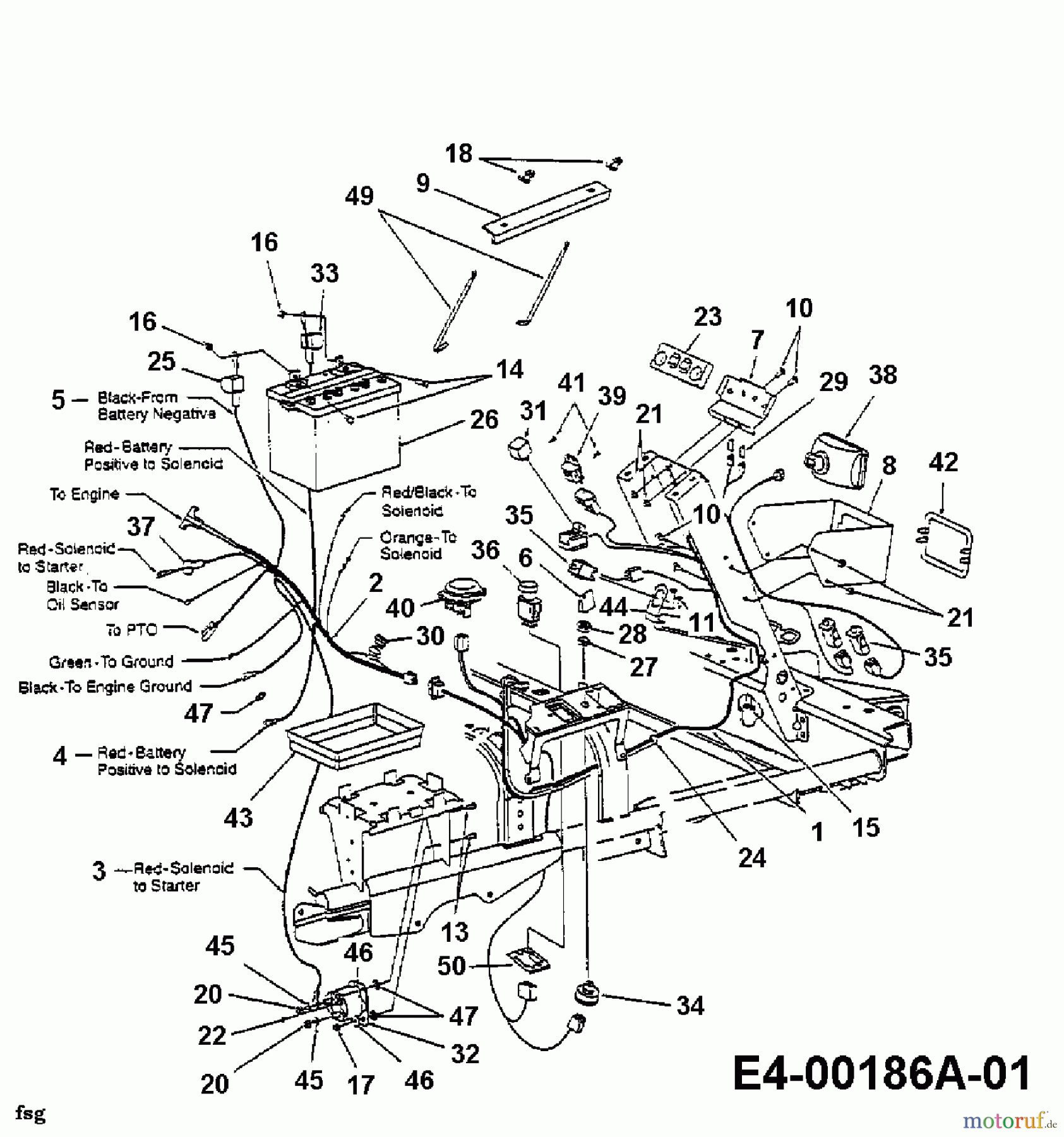  Cub Cadet Zero Turn Z 42 53BA1B2G603  (2000) Electric parts