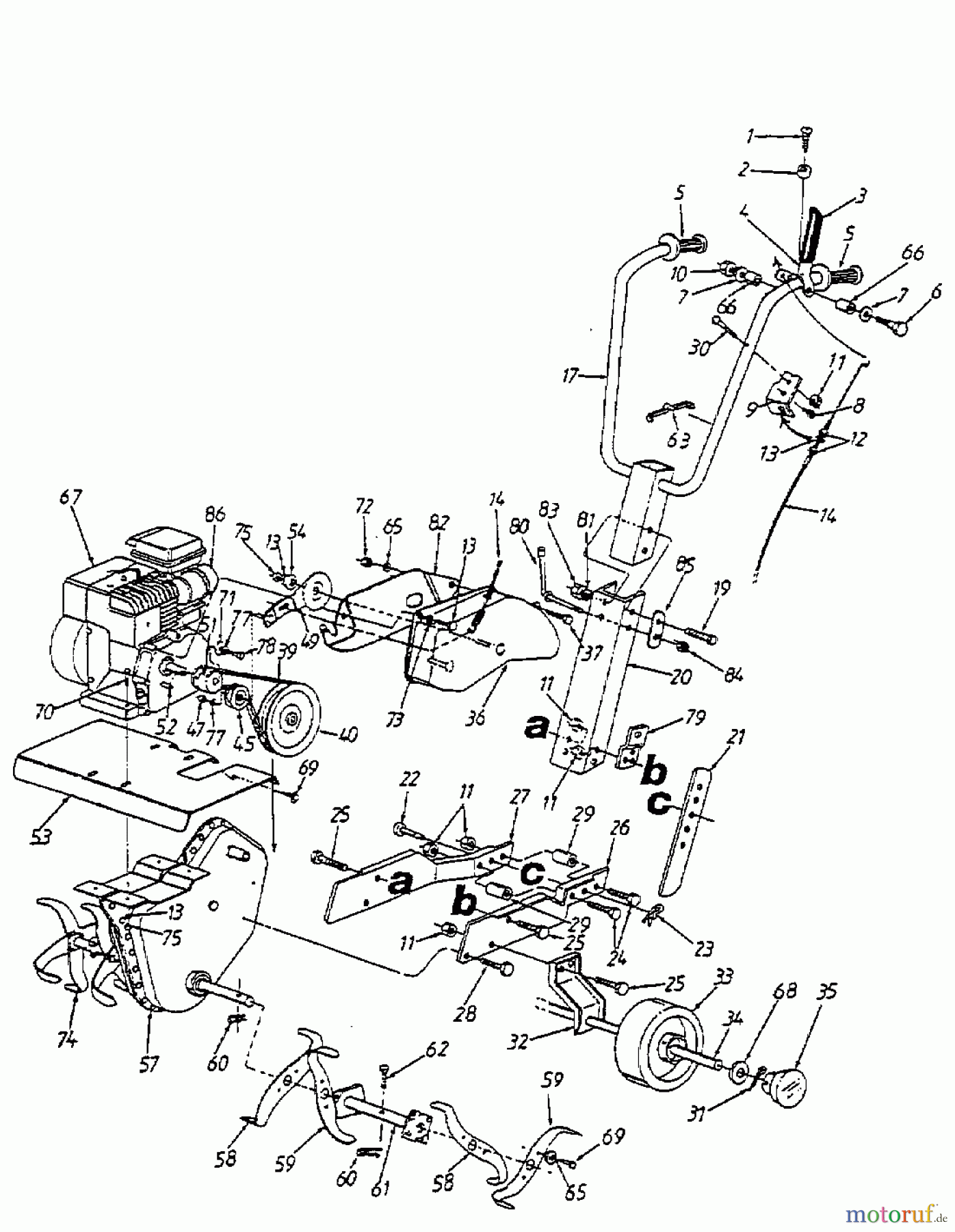 MTD Tillers T 035 21A-035-678 (1999) Basic machine