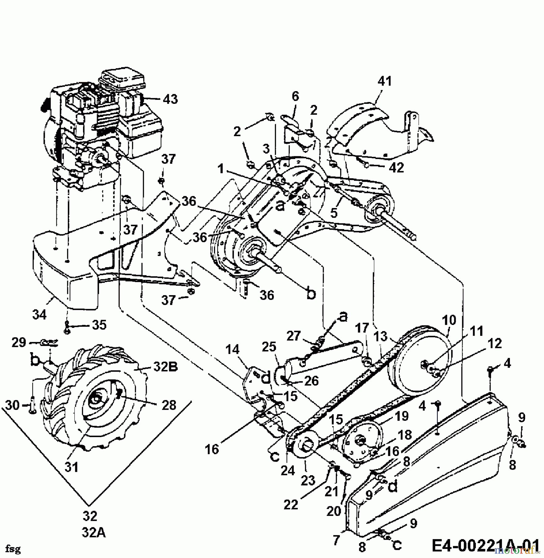  White Tillers RB 530 21A-410-679  (1998) Drive system, Wheels