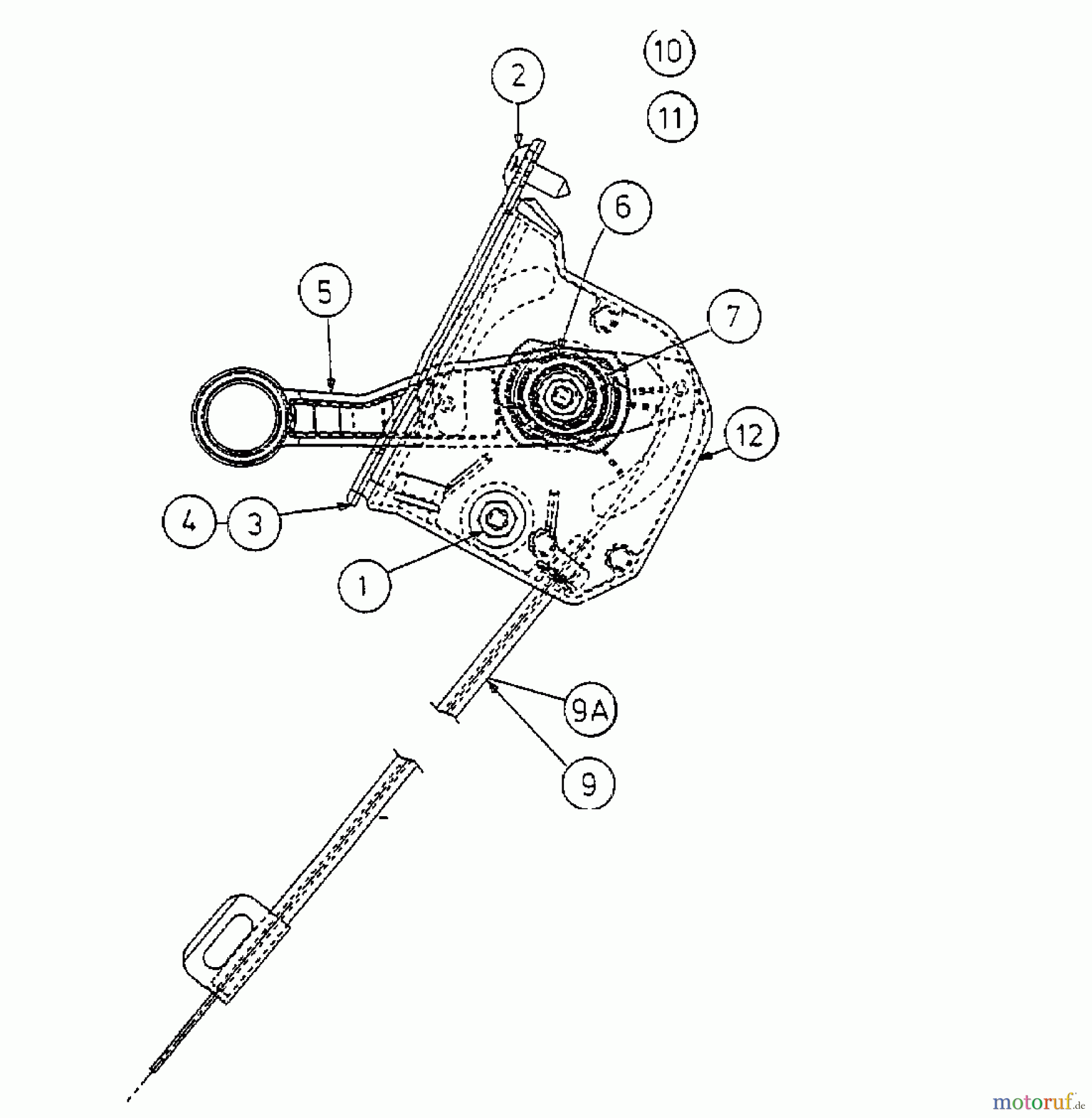  Mastercut Tillers T/450 21A-458B659  (2000) Throttle lever