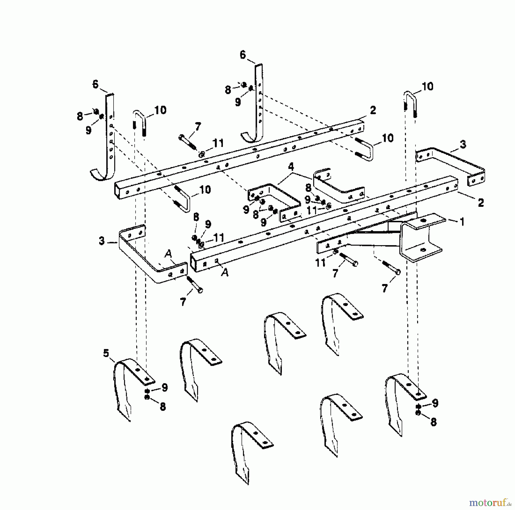  MTD Accessories Accessories garden and lawn tractors Cultivator 45-0264  (190-984-000) 190-984-000  (2001) Basic machine