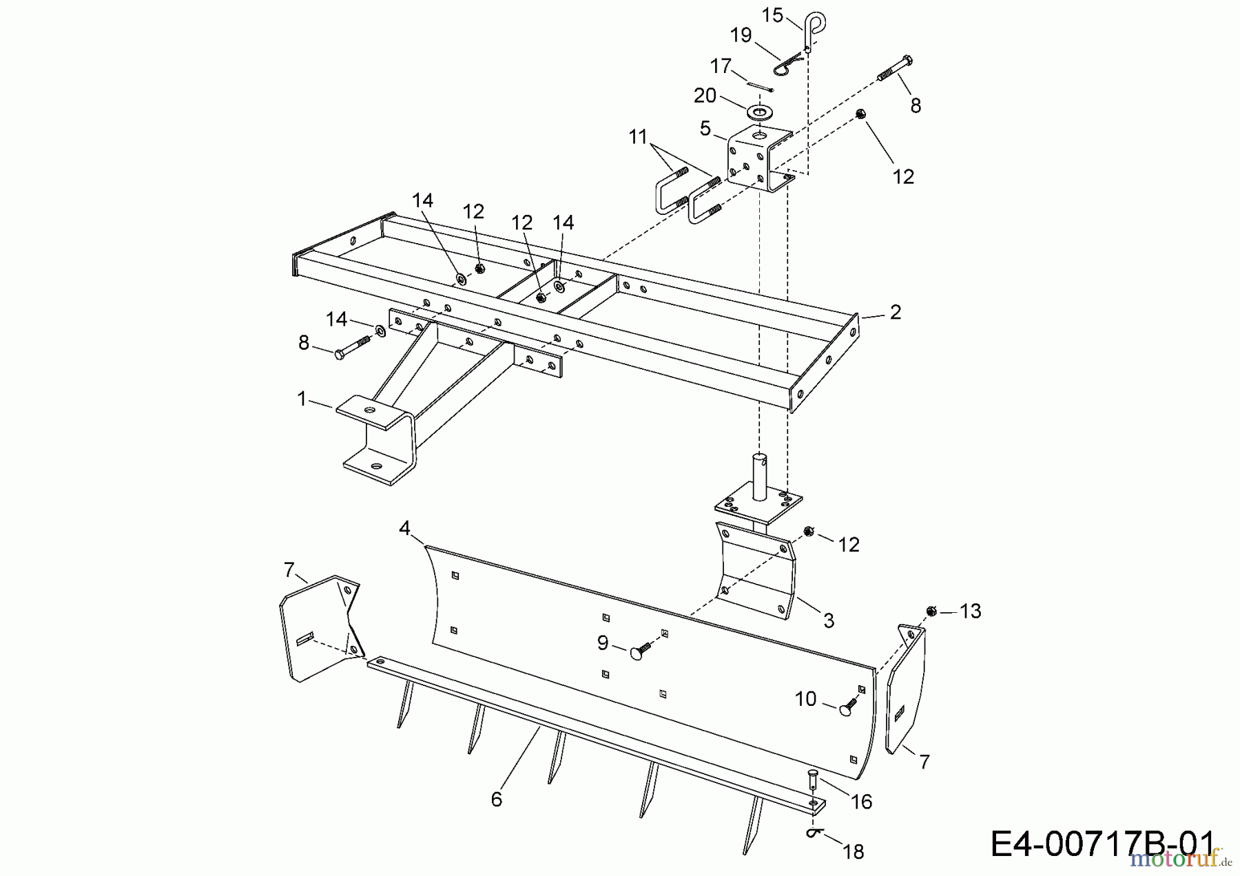 MTD Accessories Accessories garden and lawn tractors Scraper 45-02651 (190-804-000) 190-804-000 (2004) Basic machine