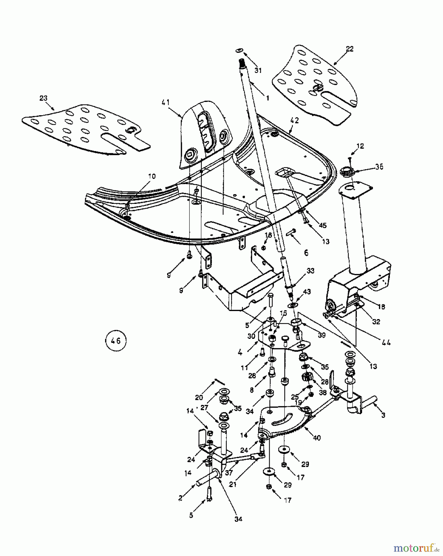 White Lawn tractors RI 700 13A-312-679 (2000) Steering, Pivot bar