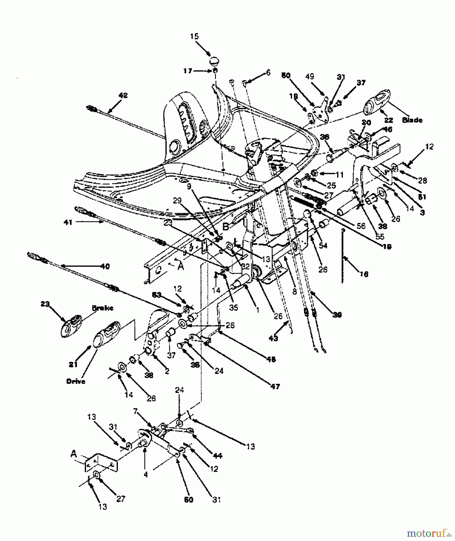  Lawnflite Lawn tractors 503 13A-312-611  (2002) Pedals