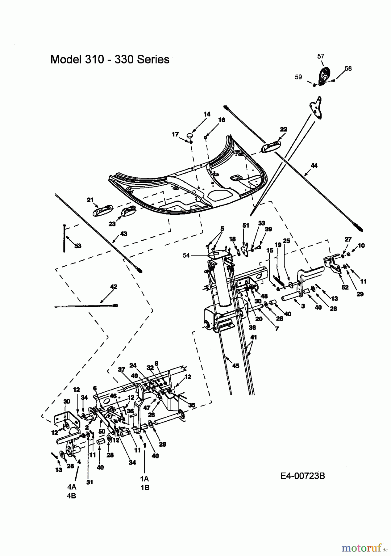  Yard-Man Lawn tractors DX 70 13A-310-643  (1998) Controls