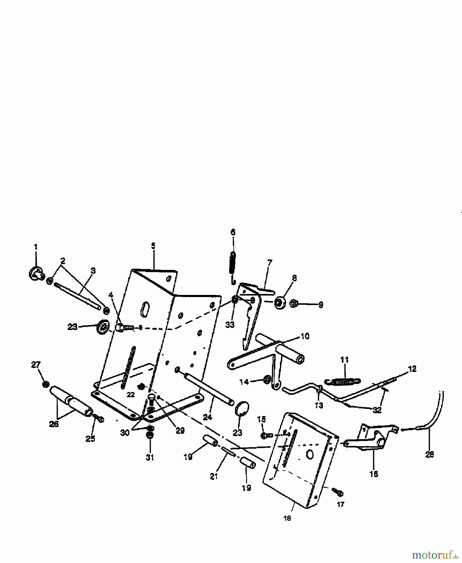  MTD Lawn tractors F 125 13A-522-678  (1999) Controls