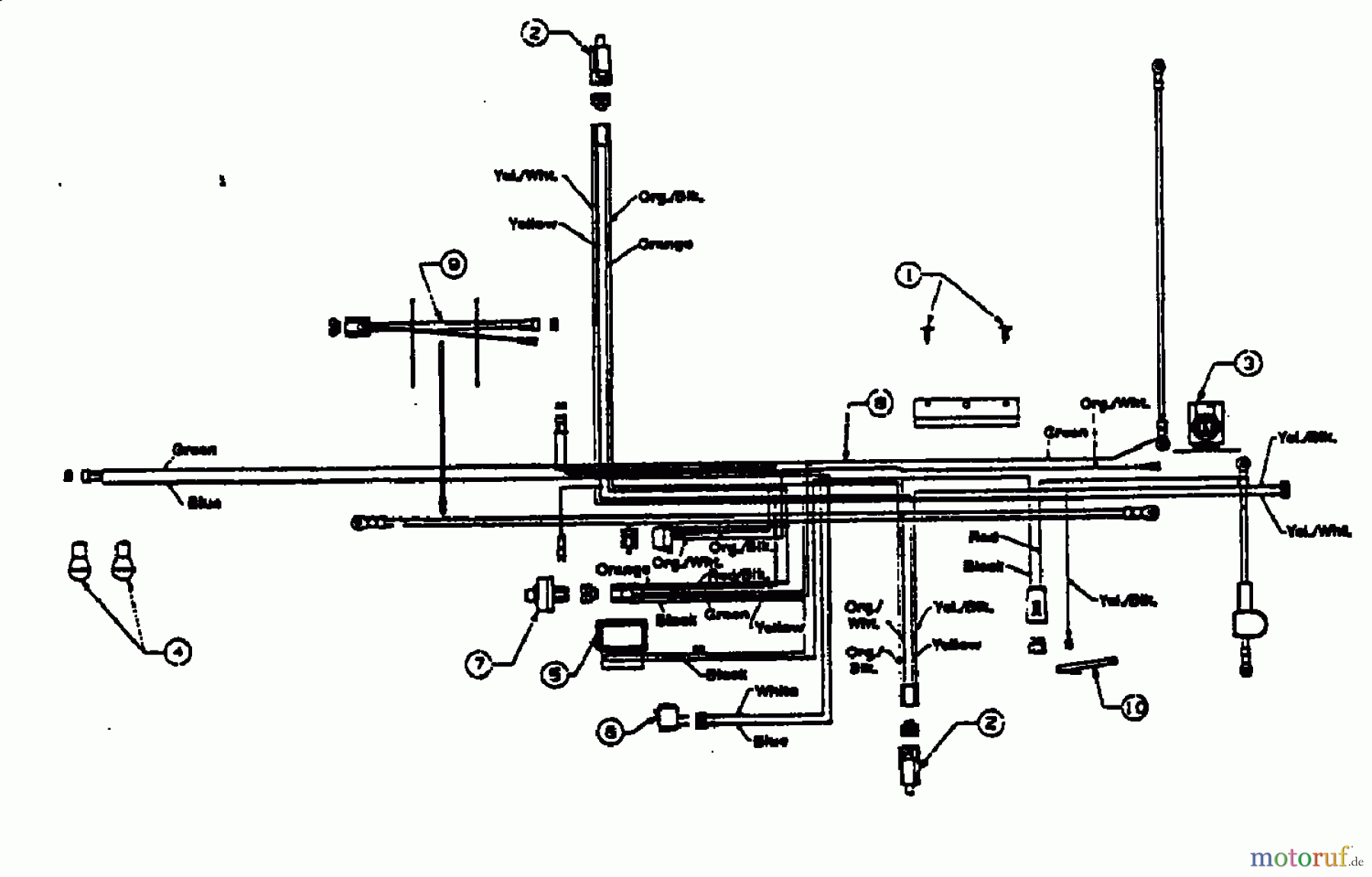  MTD Lawn tractors H 140/96 13AA695F600  (2003) Wiring diagram Kohler