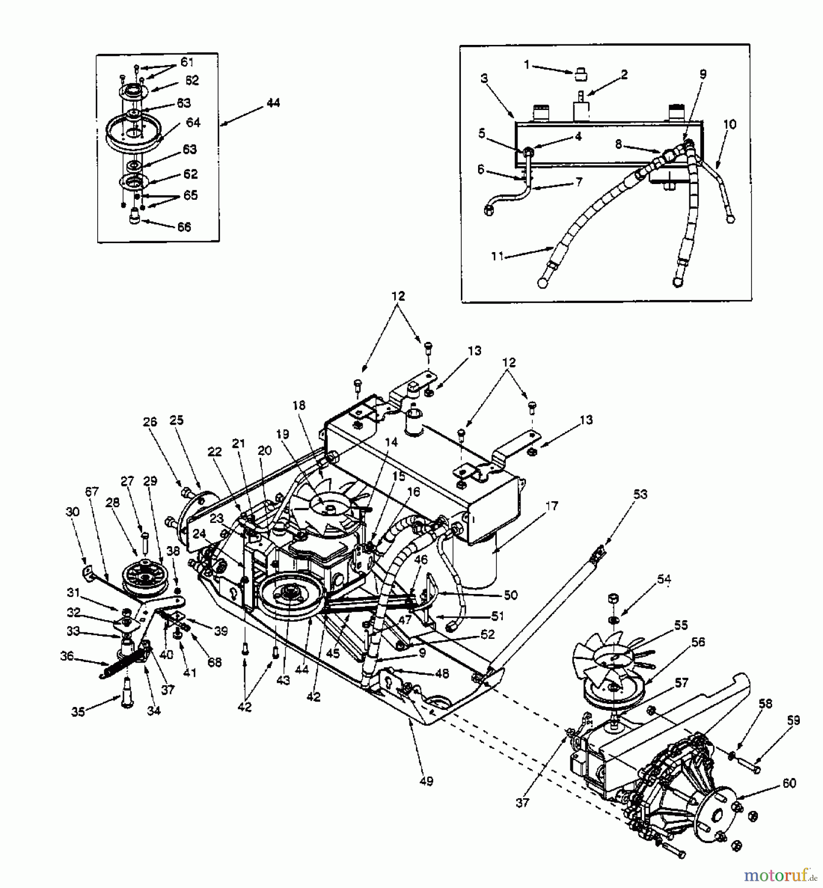  Cub Cadet Zero Turn Z 44 53AA1A5L603  (2000) Drive system