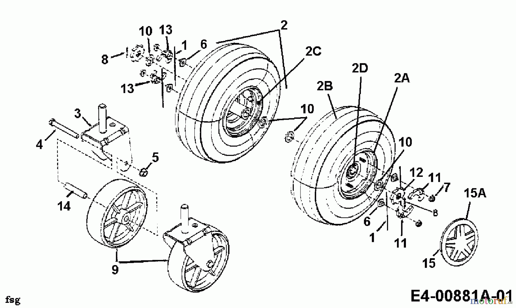  Gutbrod Leaf blower, Blower vac 202 24A-202B604  (1998) Wheels
