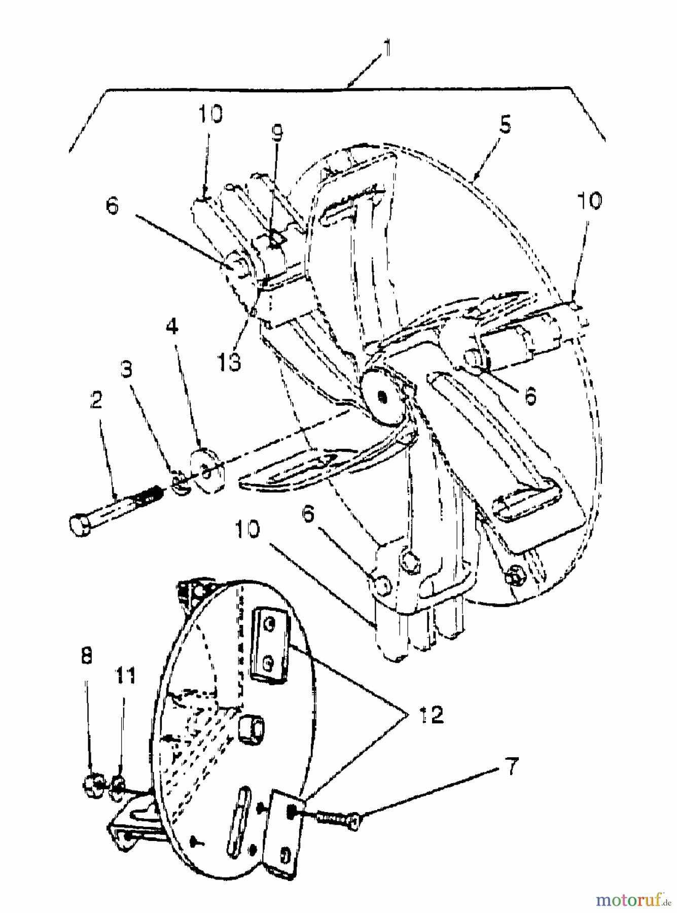  Gutbrod Leaf blower, Blower vac 202 24A-202B604  (2000) Impeller with blades