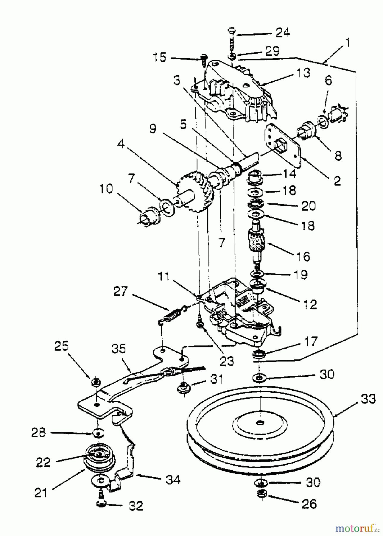 Gutbrod Leaf blower, Blower vac 202 24A-202B604  (2000) Gearbox