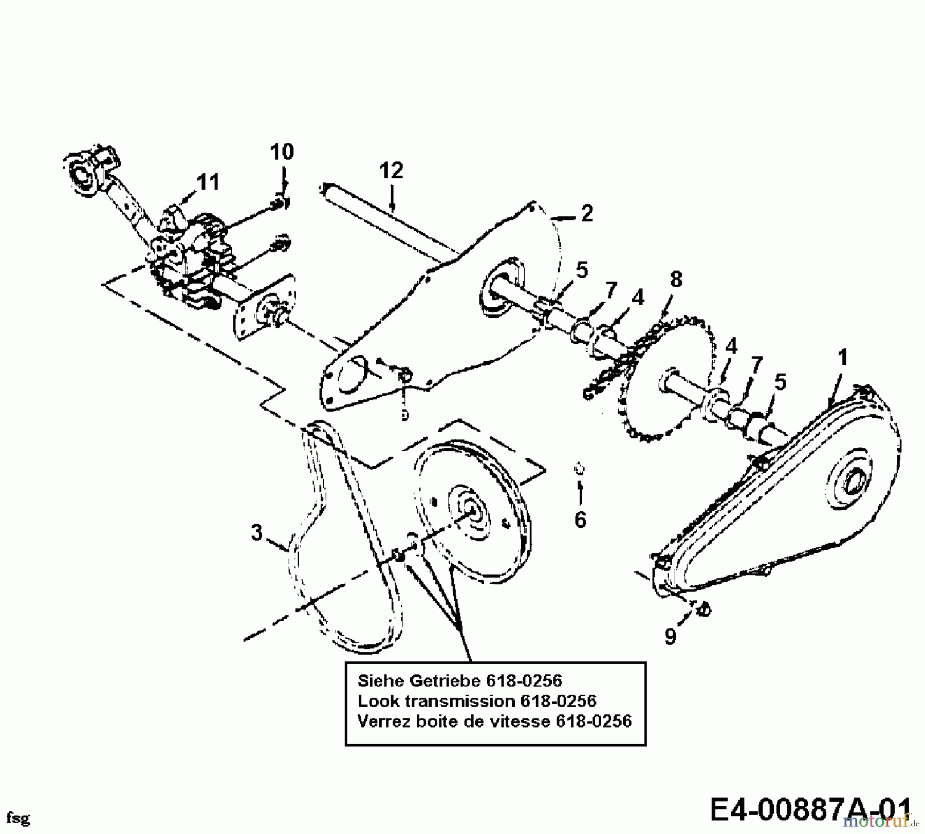  Gutbrod Leaf blower, Blower vac 202 24A-202B604  (1999) Chain case