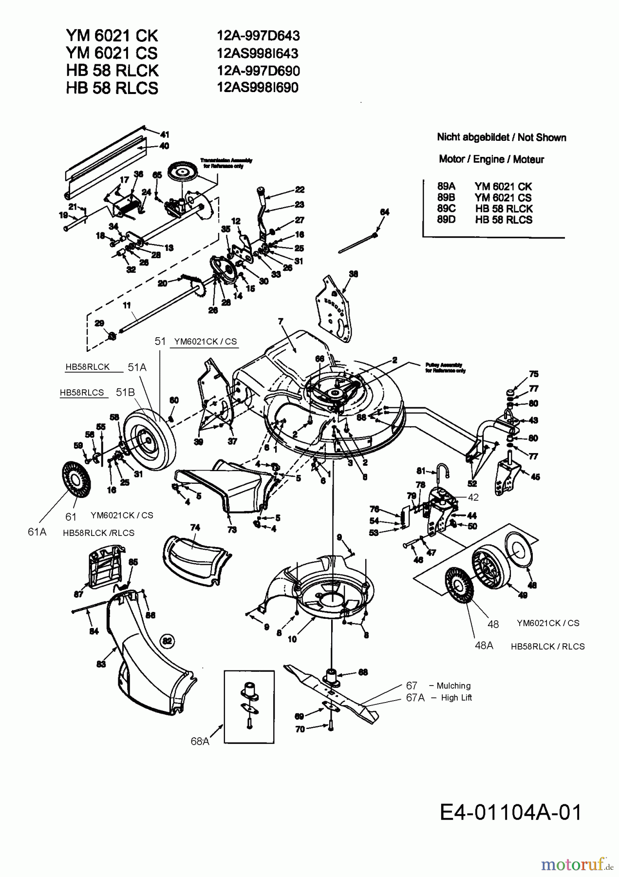  Gutbrod Petrol mower self propelled HB 58 RLCS 12AS998I690  (2003) Basic machine