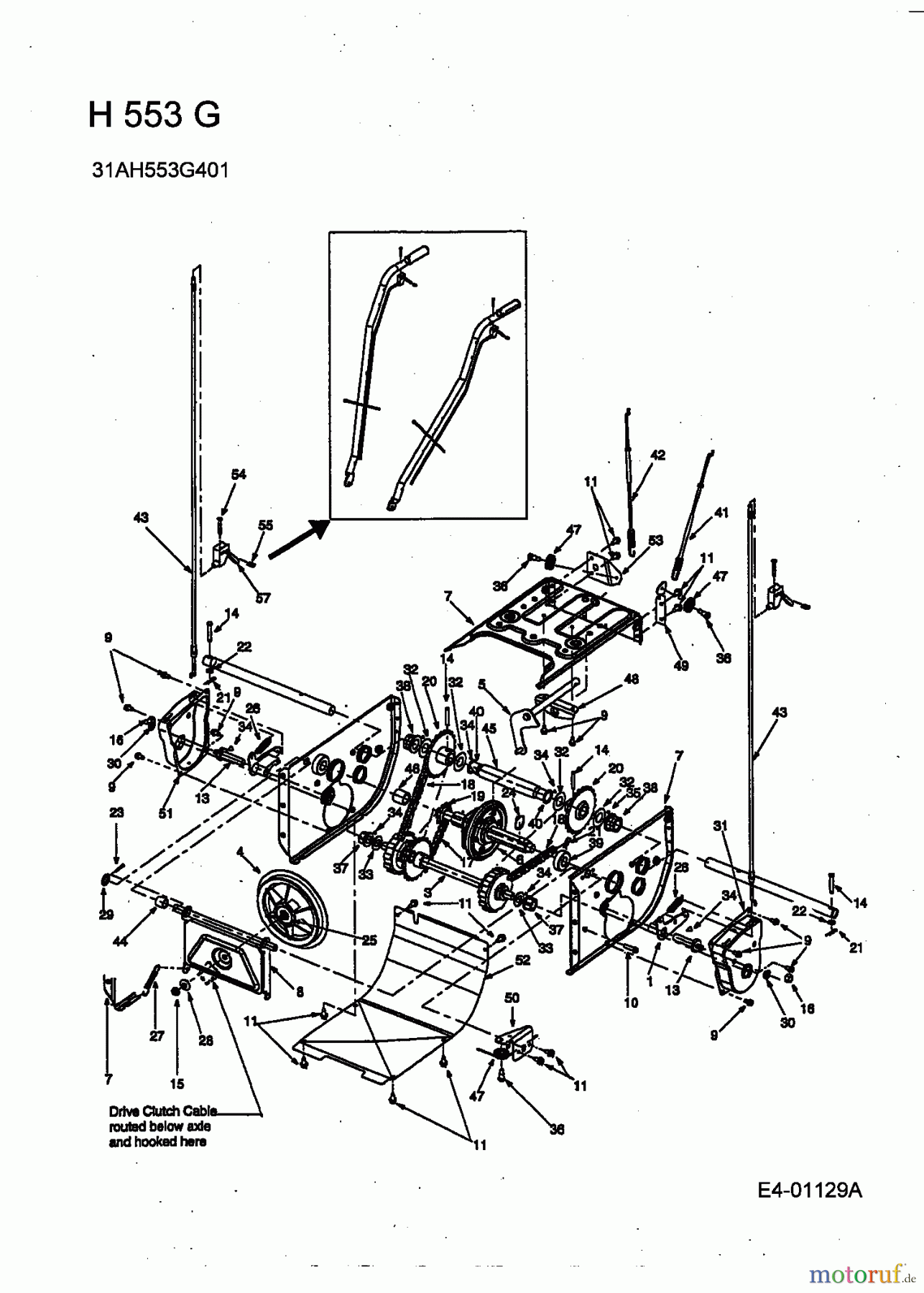  Yard-Man Snow throwers H 553 G 31AH553G401  (2002) Drive system