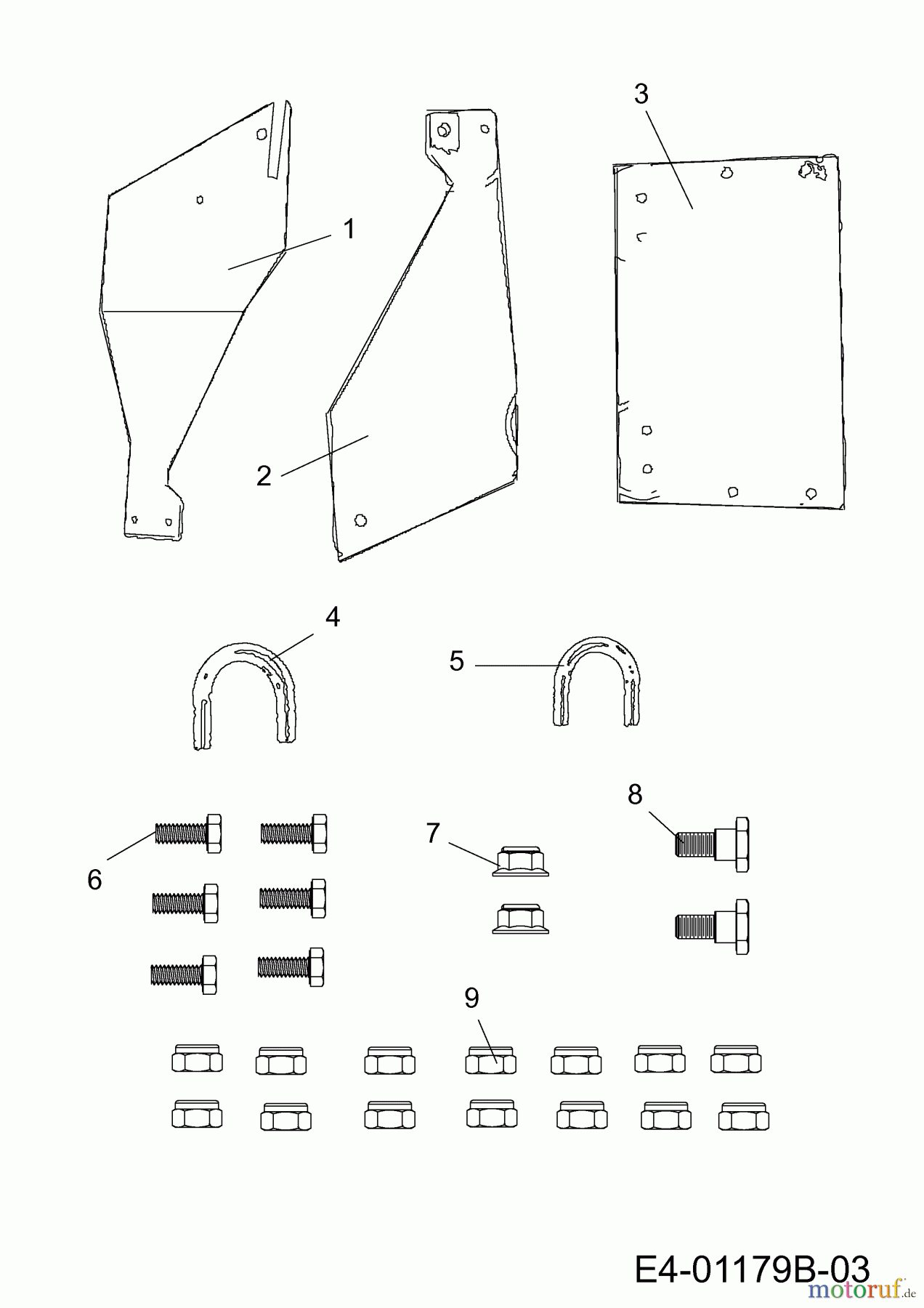 MTD Accessories Accessories Quads Snowblade adapter for UT 180 396-030-603 (2010) Basic machine