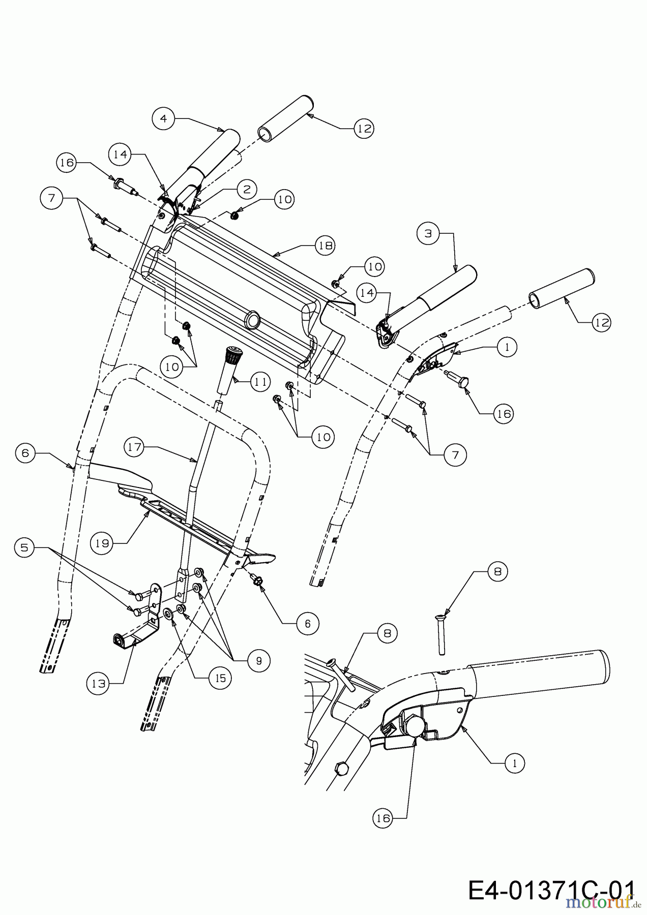 MTD Snow throwers M 61 31A-62C2678 (2016) Dashboard, Control trigger