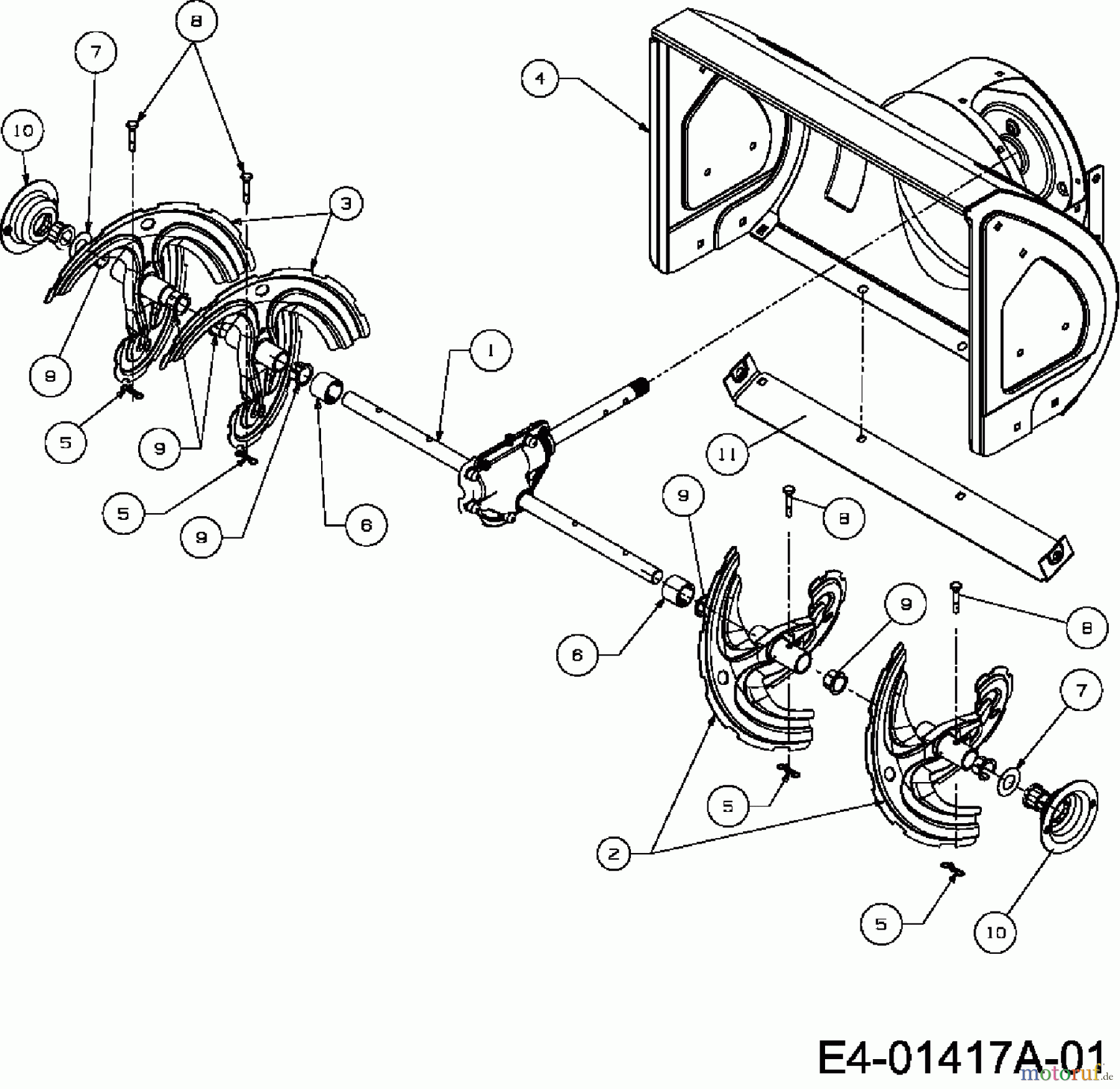  MTD Snow throwers ST 380 D 31A-3CAD700R  (2007) Auger housing