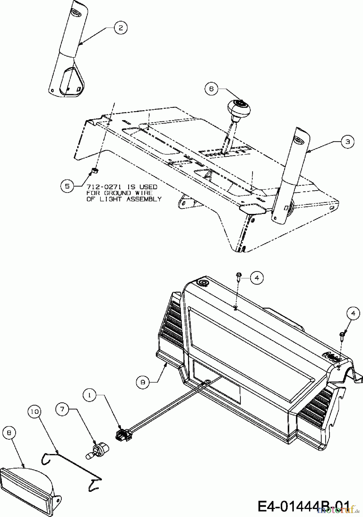 MTD Snow throwers E 740 F 31AV7W0F678 (2009) Plug dash board panel