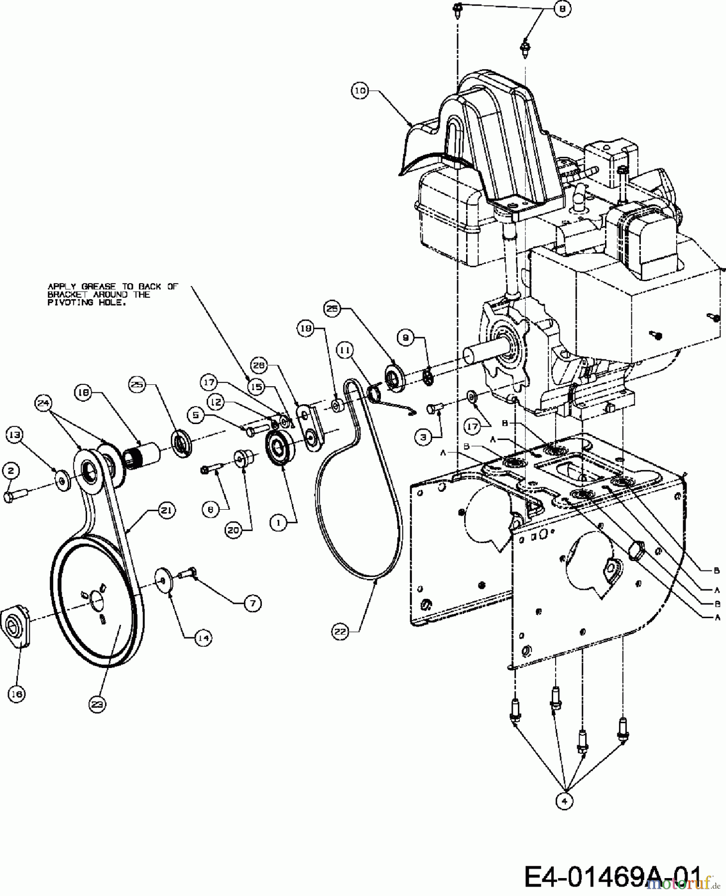  Troy-Bilt Snow throwers POLAR 8066 31AV6FLN609  (2007) Drive system, Milling drive