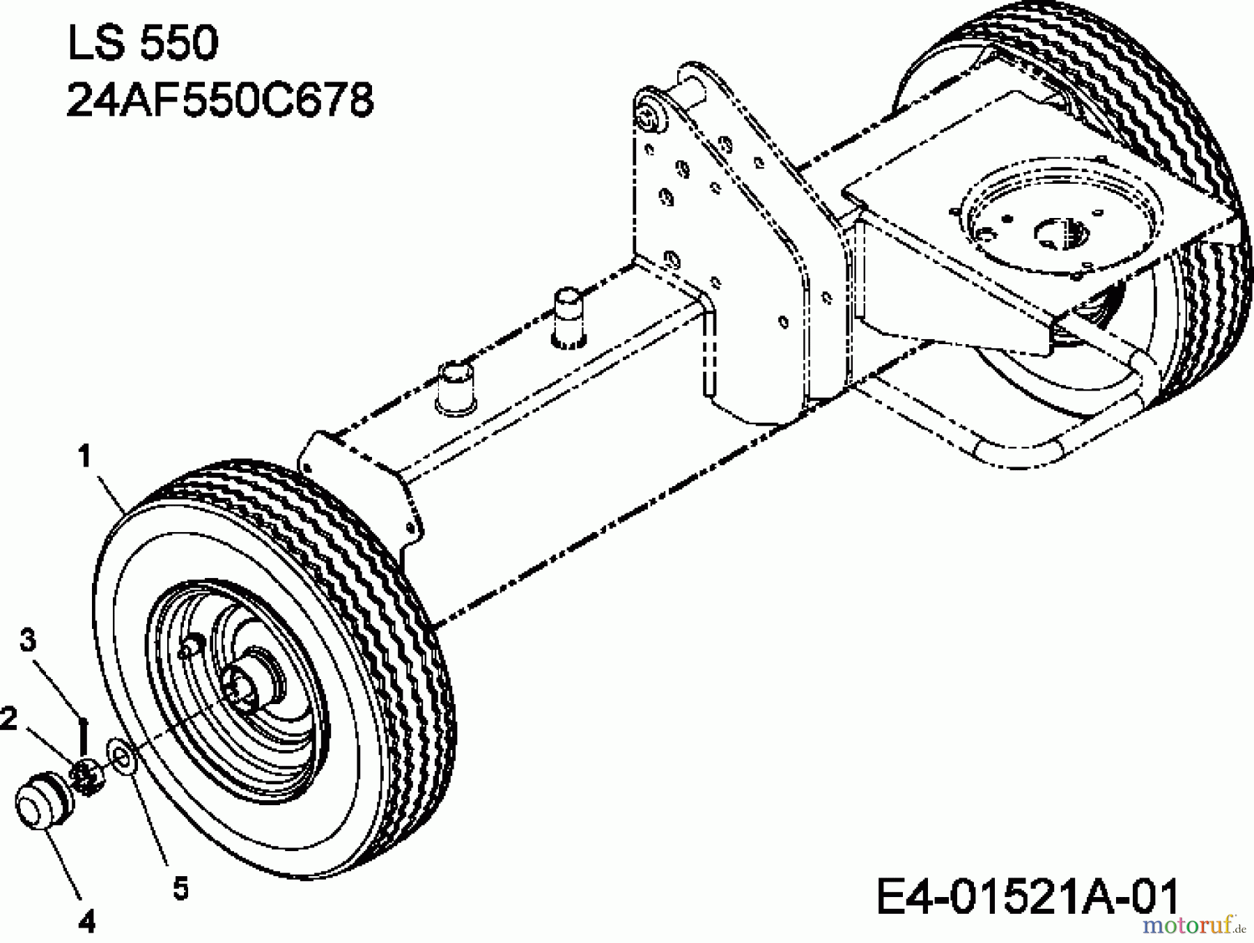  MTD Log splitter LS 550 24AF550C678  (2010) Wheels
