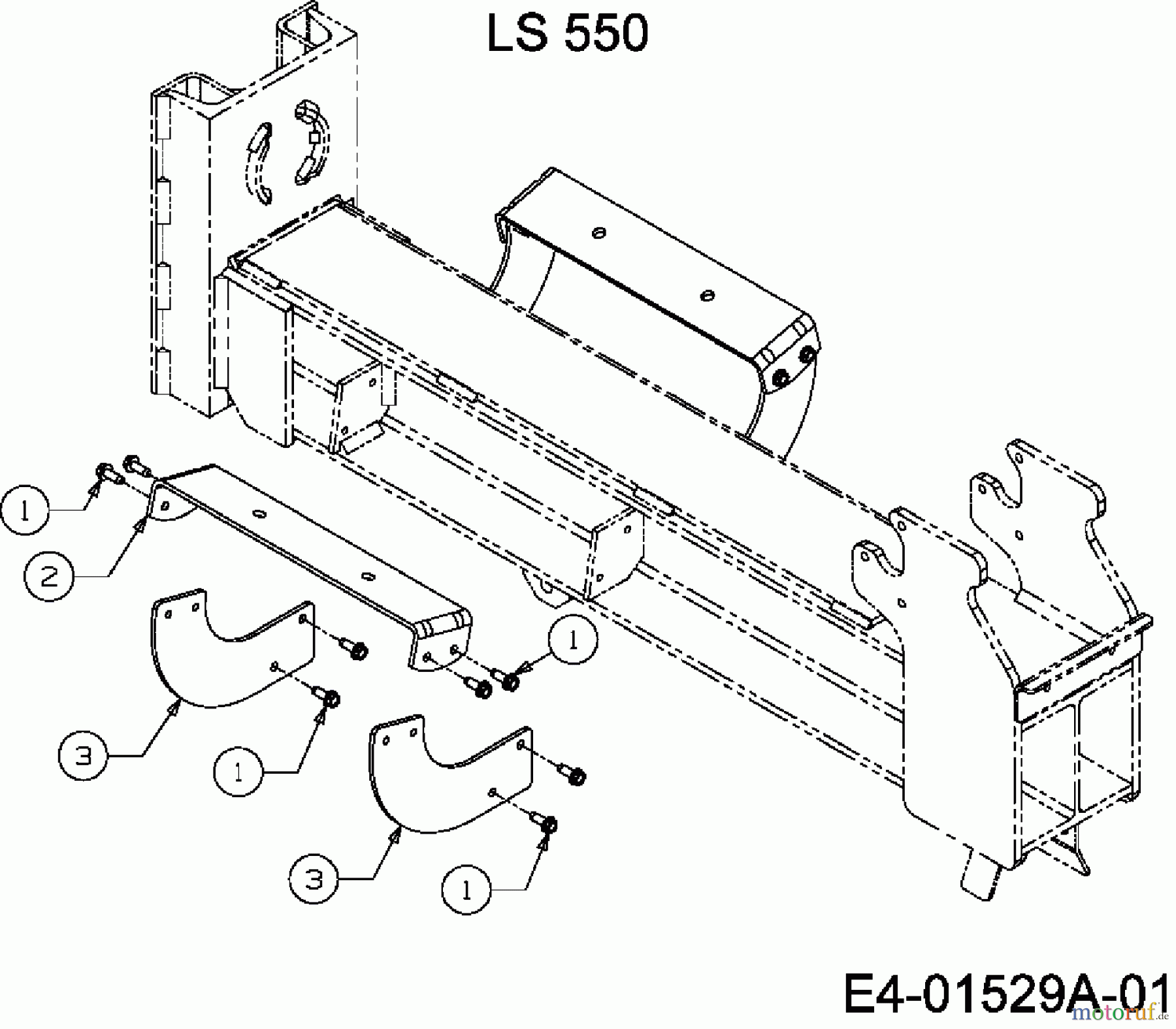 MTD Log splitter LS 550 24AF550C678 (2008) Beam assy.