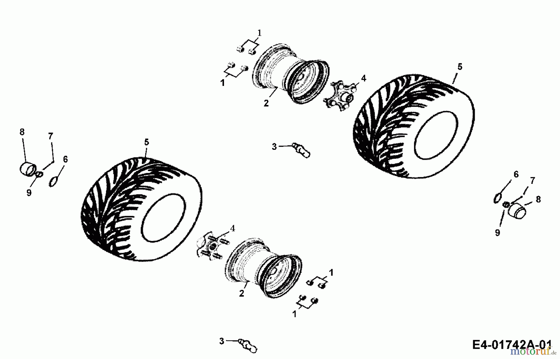  Cub Cadet Quads SS 230 36AA135O603  (2006) Rear wheels