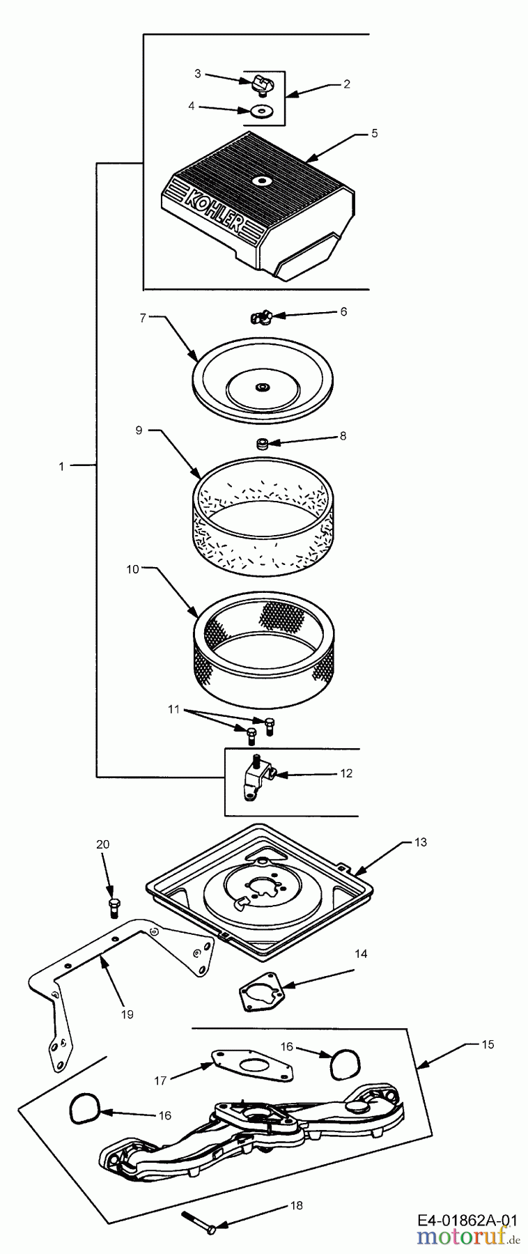 Cub Cadet Lawn tractors HDS 2205 13A-2D7-603 (2006) Air cleaner