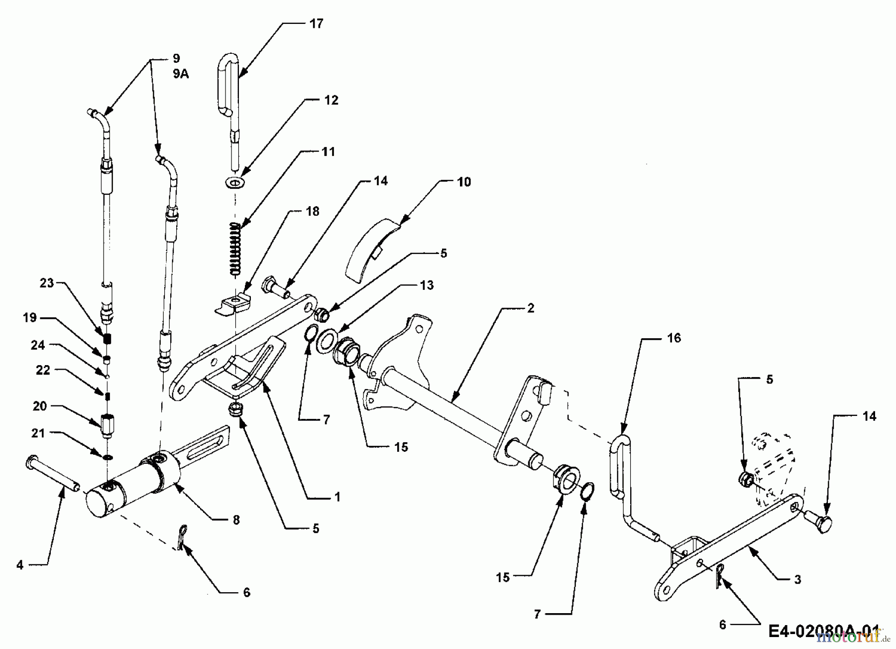 Cub Cadet Garden tractors HDS 3186 14A-668-603 (1999) Deck lift