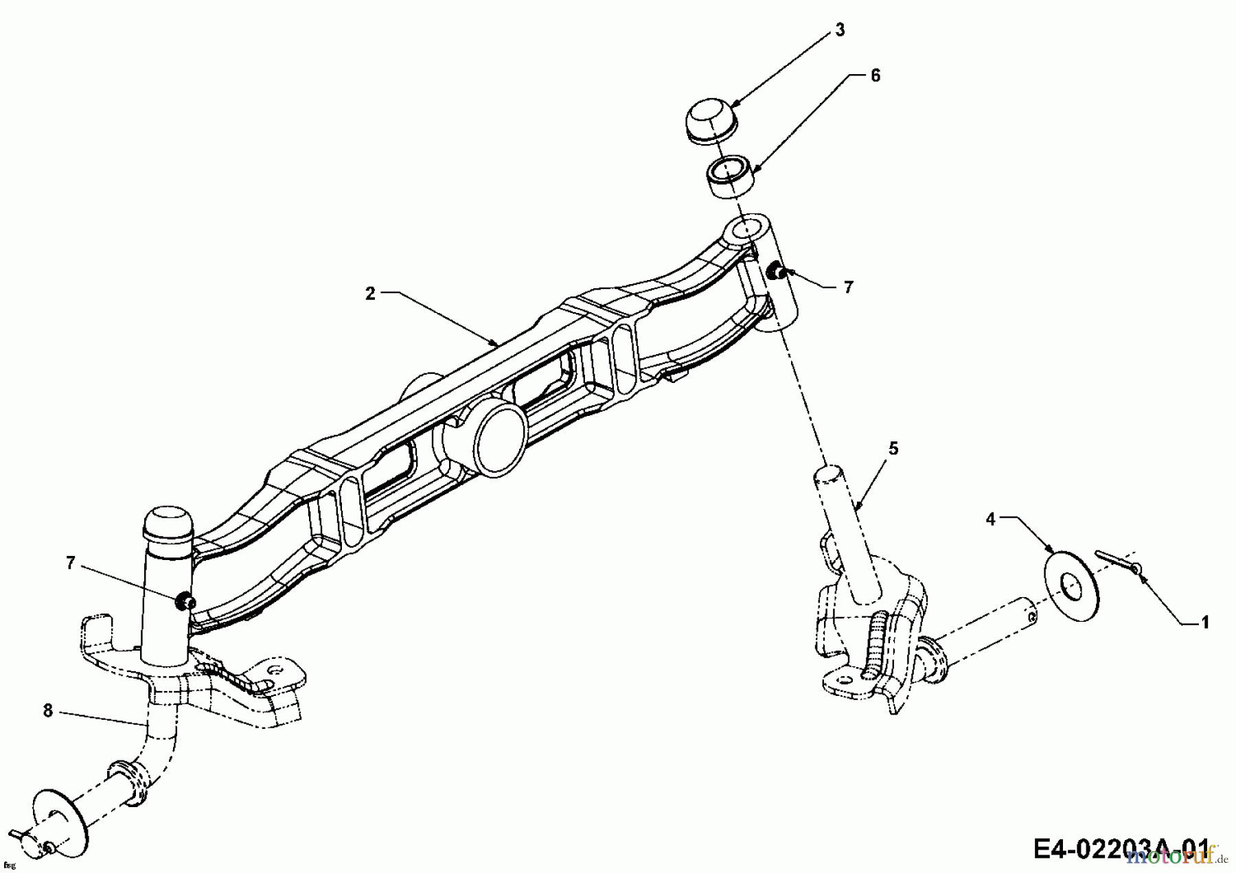  Cub Cadet Garden tractors GT 1223 14AP13CP603  (2006) Front axle