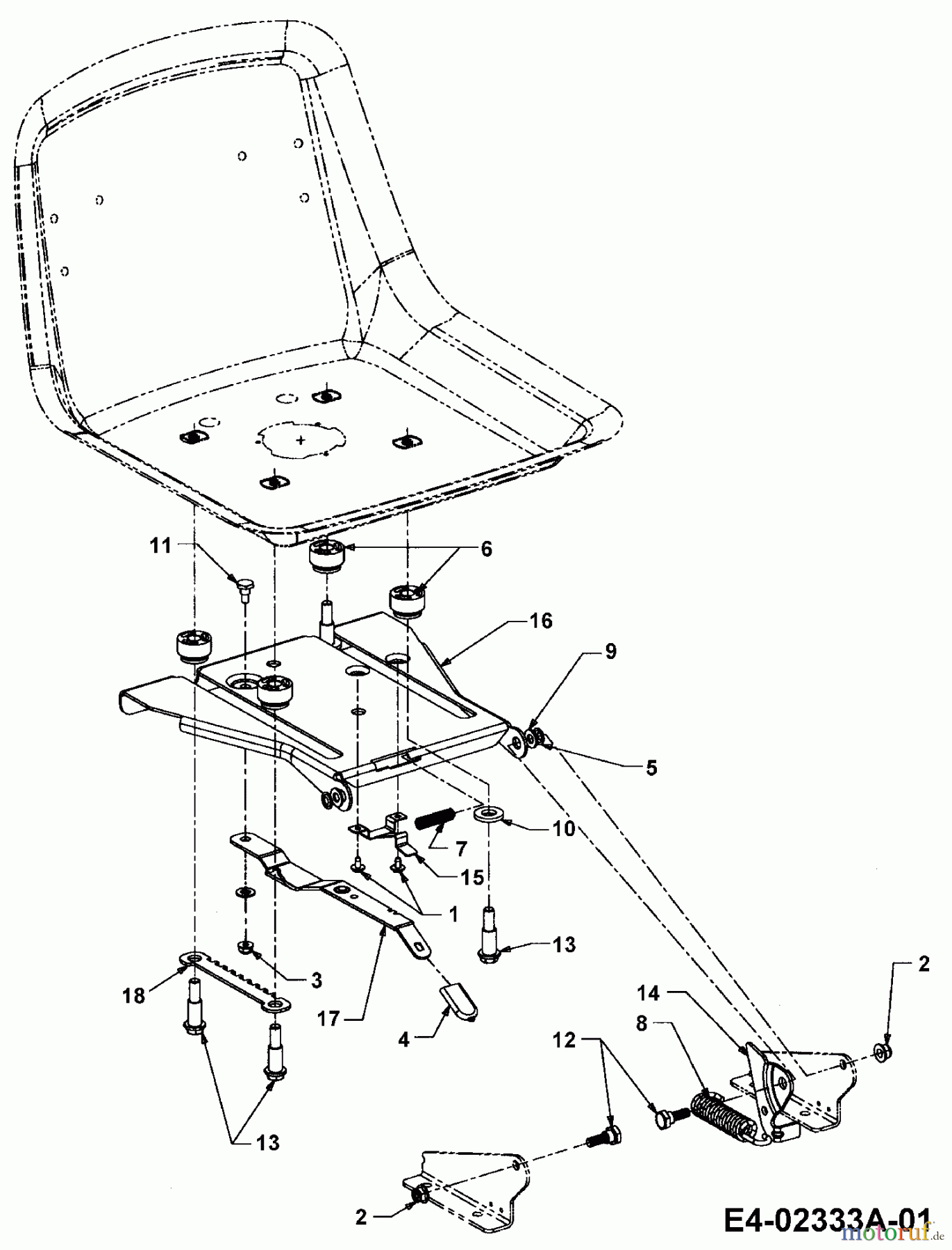  Cub Cadet Lawn tractors CC 1020 13AE11CG603  (2006) Seat bracket