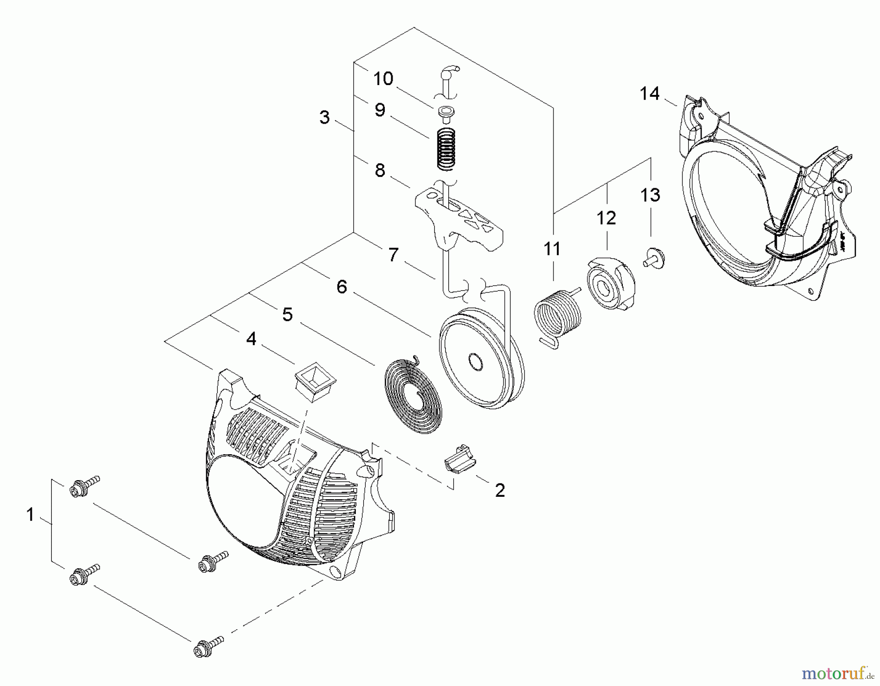  Echo Sägen, Kettensägen CS-500P - Echo Chainsaw, S/N: C19413001001 - C19413999999 Starter