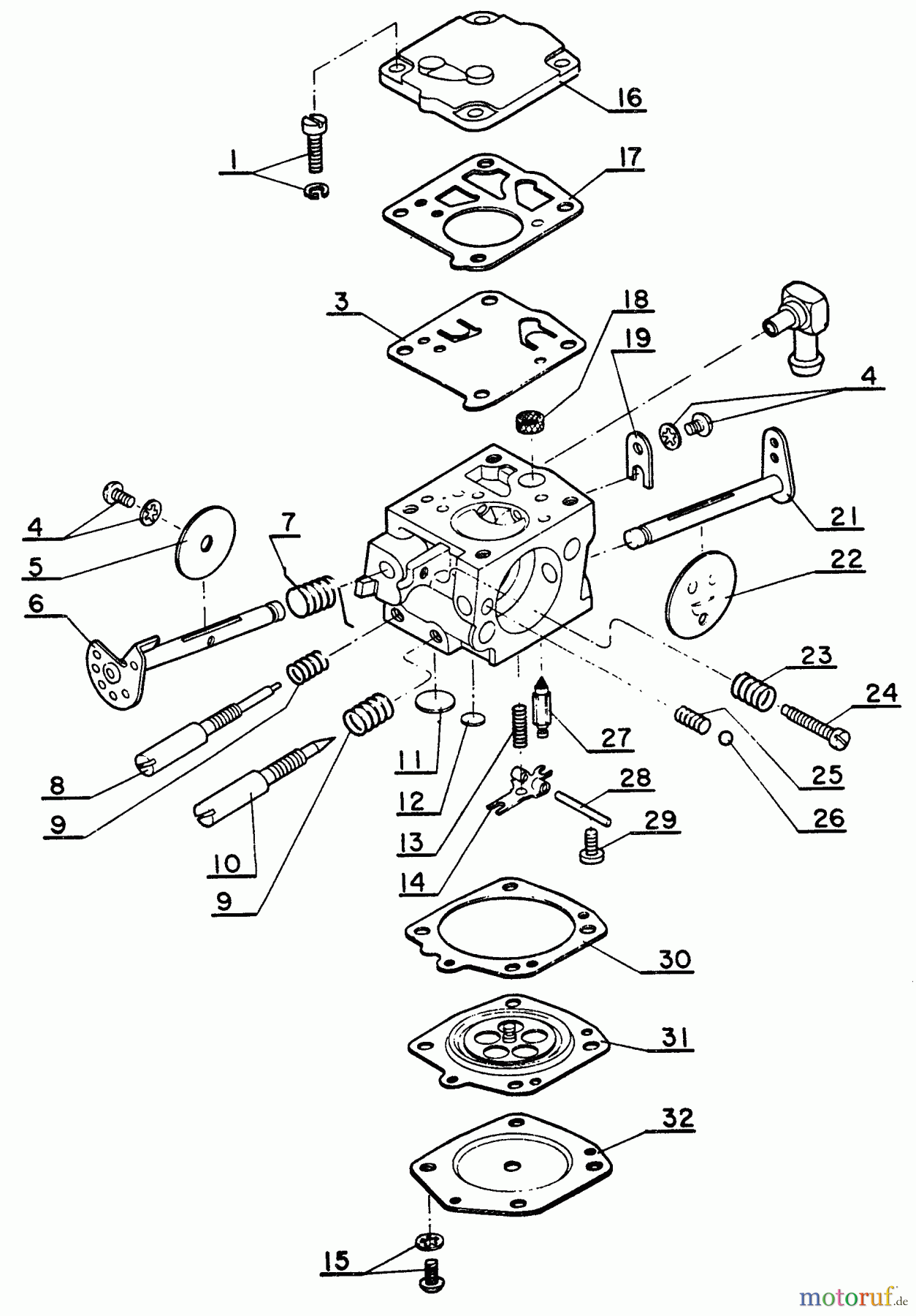  Echo Sägen, Kettensägen CS-60S - Echo Chainsaw, S/N: 0059501 - 999999 Carburetor