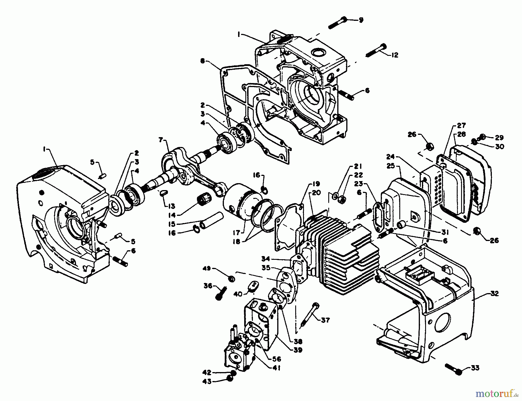 Echo Sägen, Kettensägen CS-602VL - Echo Chainsaw Engines For Models CS-702VL and CS-602VL