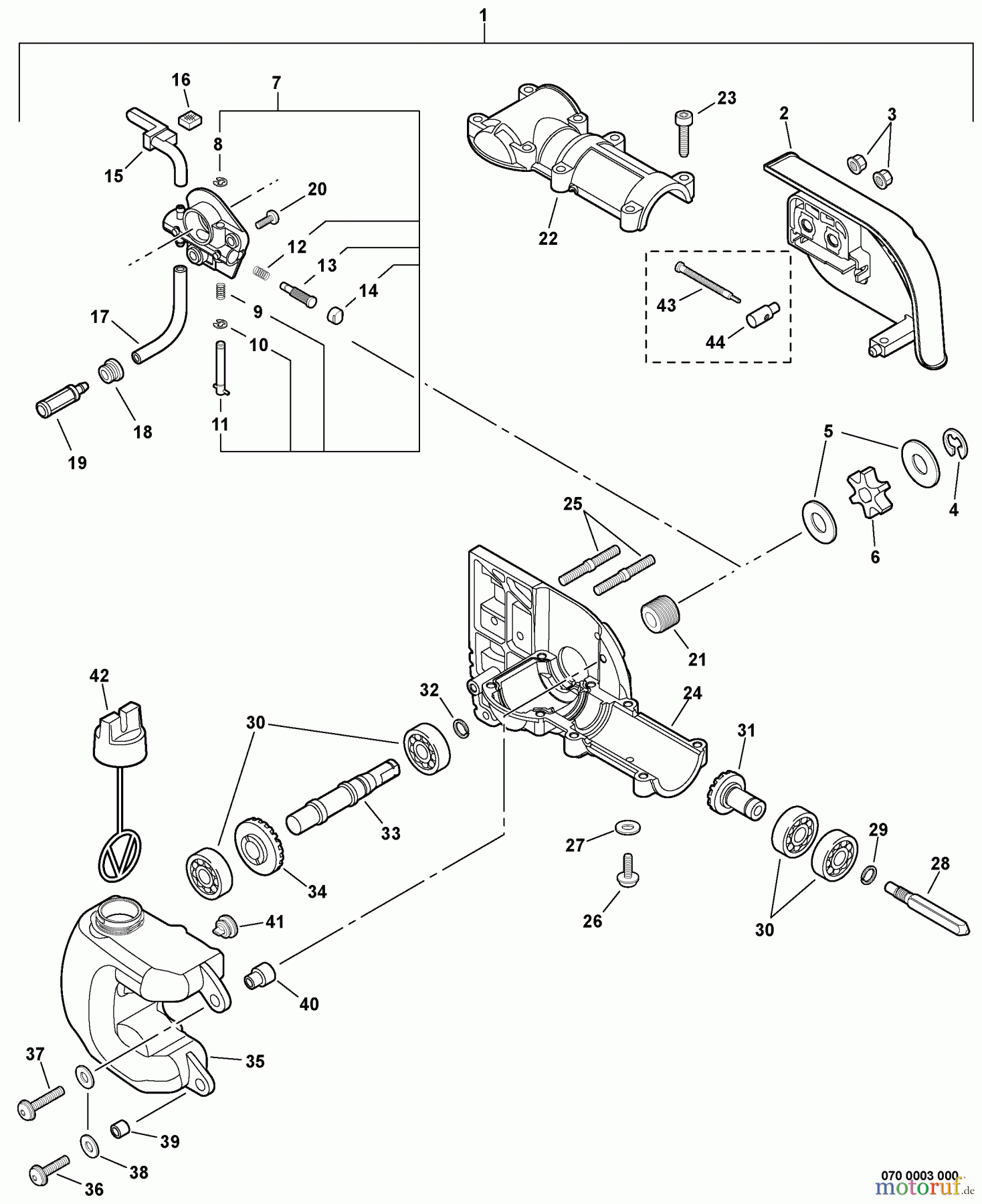  Echo Hochentaster PPT-230 - Echo Pole Saw / Pruner, S/N: E08312001001 - E08312999999 Gear Case, Auto-Oiler