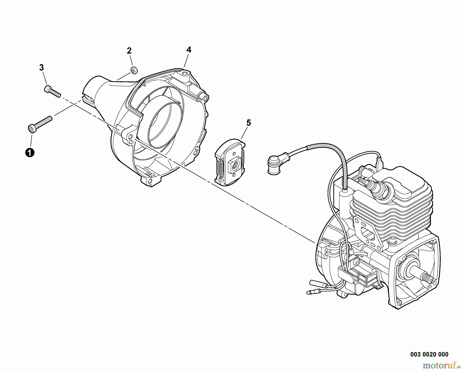Echo Trimmer, Faden / Bürste GT-225i - Echo String Trimmer, S/N:S08612001001 - S08612999999 Fan Case, Clutch