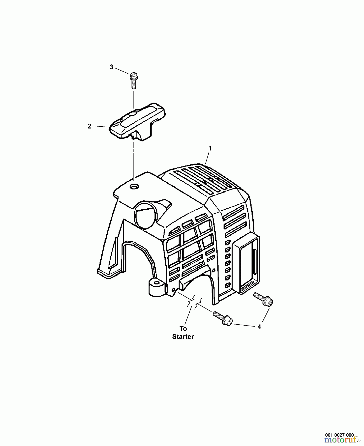 Echo Trimmer, Faden / Bürste SRM-211SB - Echo String Trimmer, S/N: 02001001 - 02999999 Engine Cover