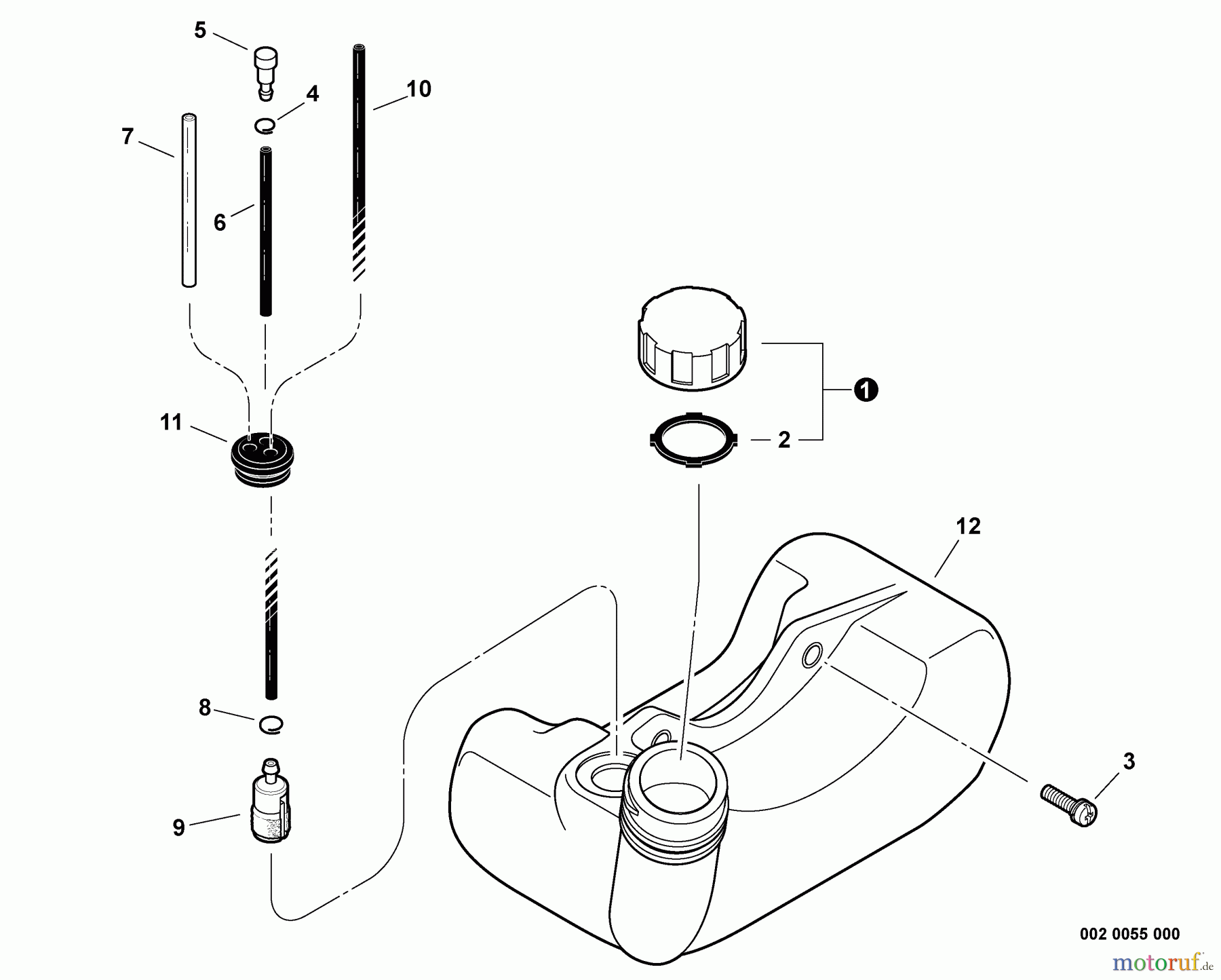 Echo Trimmer, Faden / Bürste SRM-22GESU - Echo String Trimmer, Fuel System