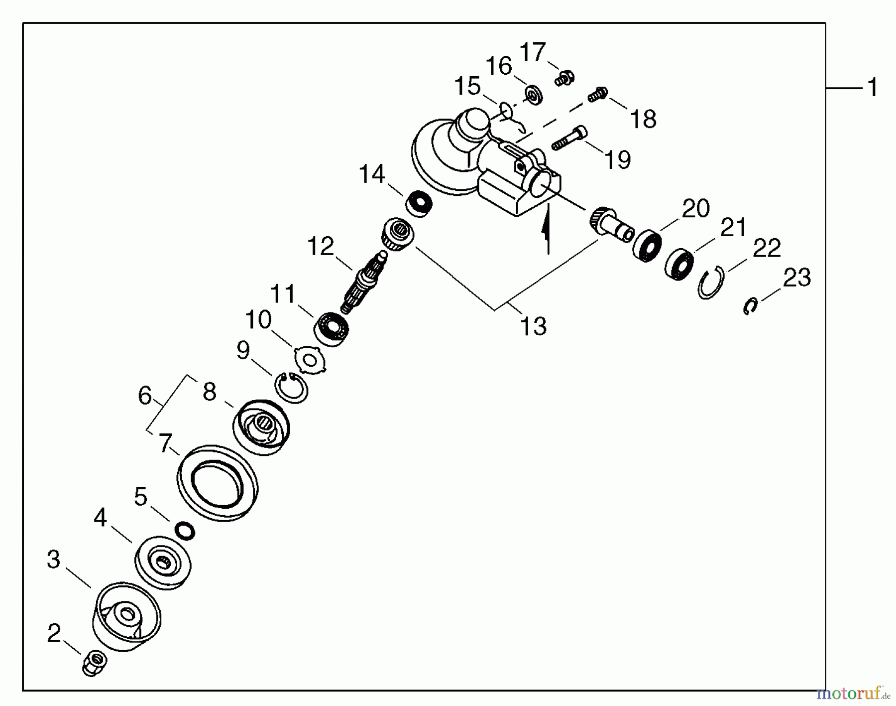  Echo Trimmer, Faden / Bürste SRM-270U - Echo String Trimmer/Brush Cutter, S/N: S52520001001 - S52520999999 Gear Case