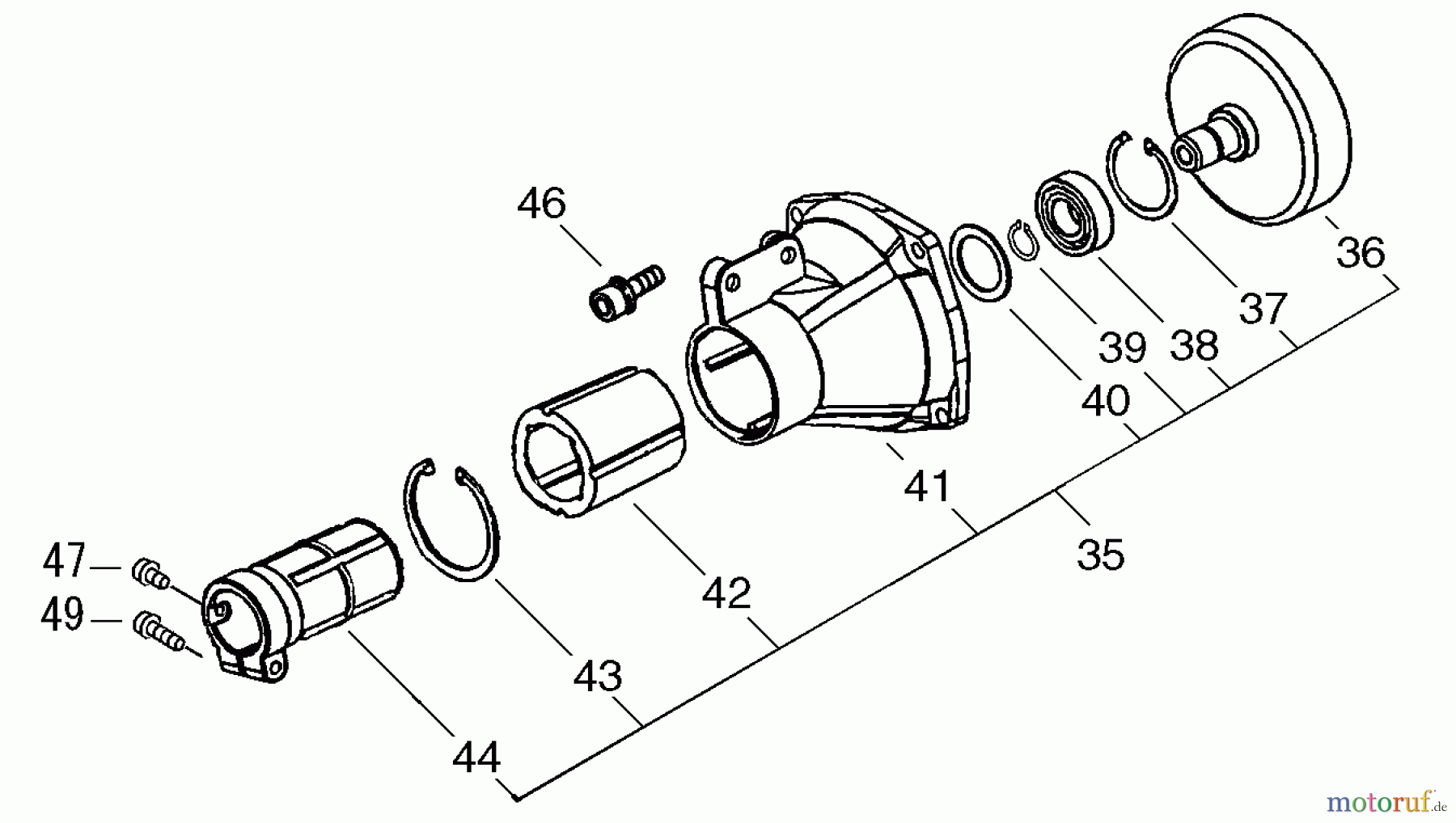  Echo Trimmer, Faden / Bürste SRM-4300F - Echo String Trimmer/Brush Cutter, S/N: S51220001001 - S51220999999 Clutch