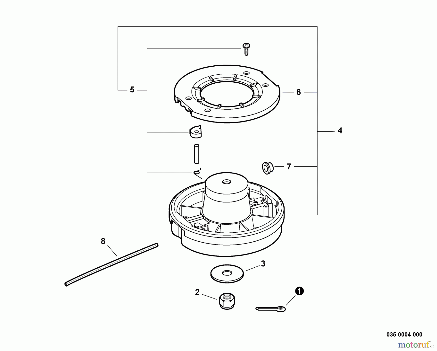  Echo Trimmer, Faden / Bürste SRM-210i - Echo String Trimmer, S/N:S80413001001 - S80413999999 Rapid Loader Head