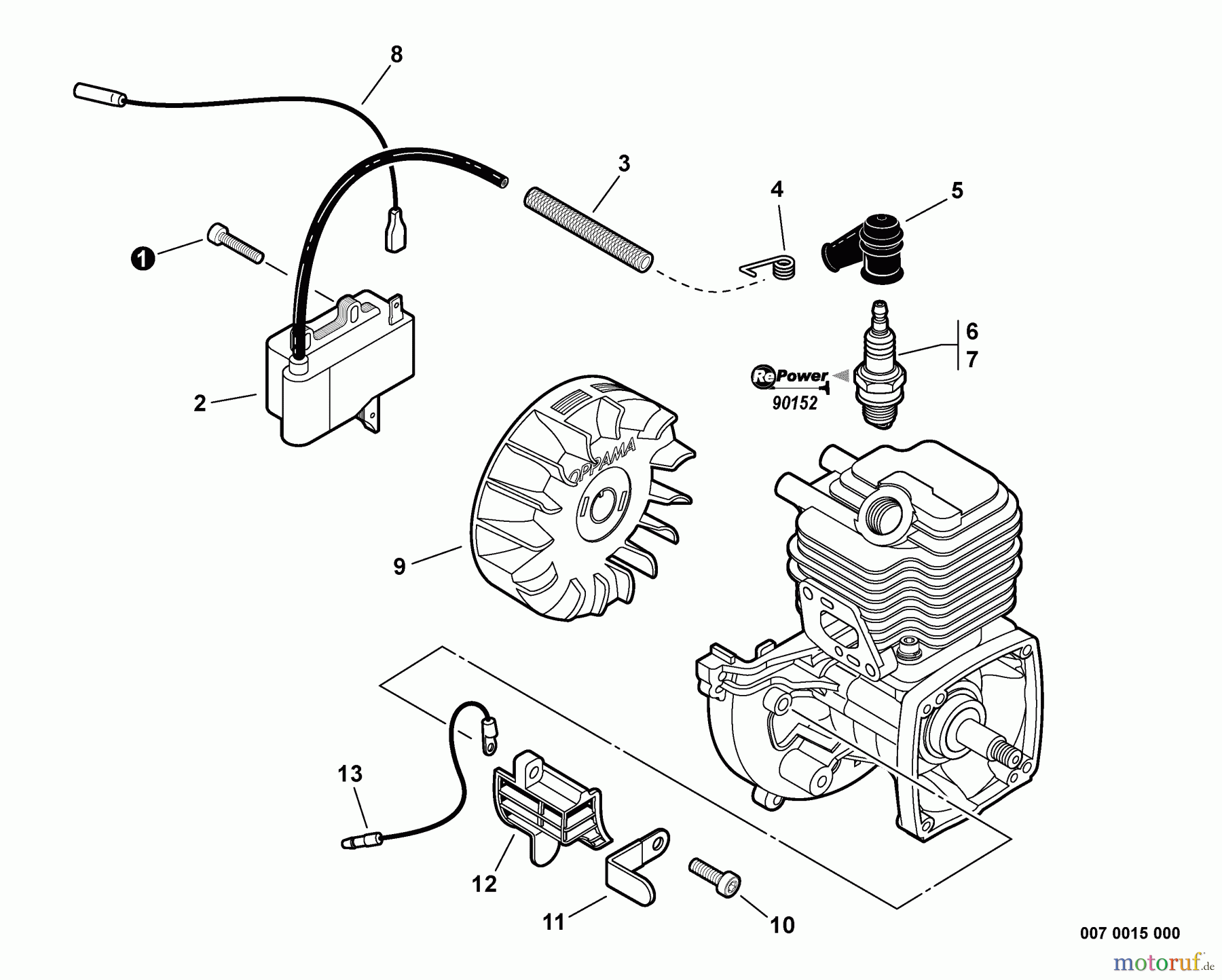  Echo Heckenscheren SHC-225 - Echo Shaft Hedge Trimmer, S/N: S85312001001 - S85312999999 Ignition  S/N: S85312001001 - S85312005540