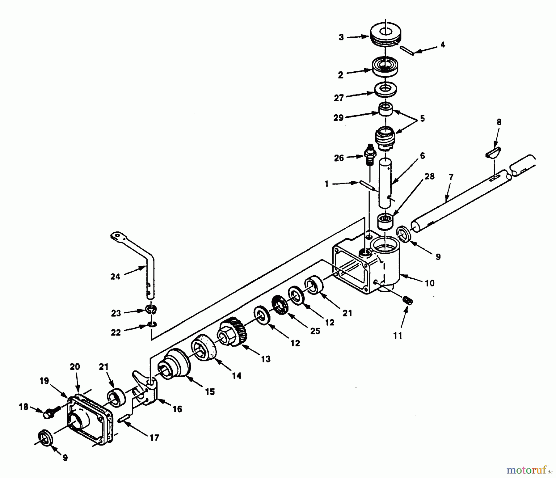 Echo Rasenmäher LM-214P - Echo Walk-Behind Lawn Mower Drive System - Exploded View